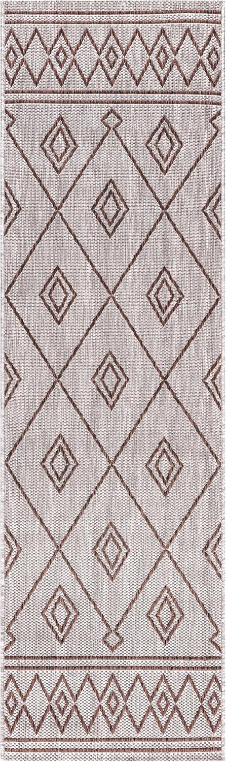 Keen Home Design Terrace Outdoor Runner Rug - 2x8 Washable Indoor/Outdoor Rug for Patio, Kitchen, Balcony, Beach, Garden, Deck and Porch, Size: 2'2"x7'7"