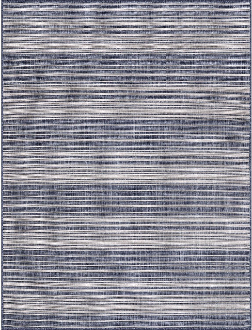Stripe Outdoor Rug 5x7 Washable Outside Carpet for Indoor Patio Porch Waterproof Easy Cleaning Non Shedding Area Rugs Blue 5 x 7