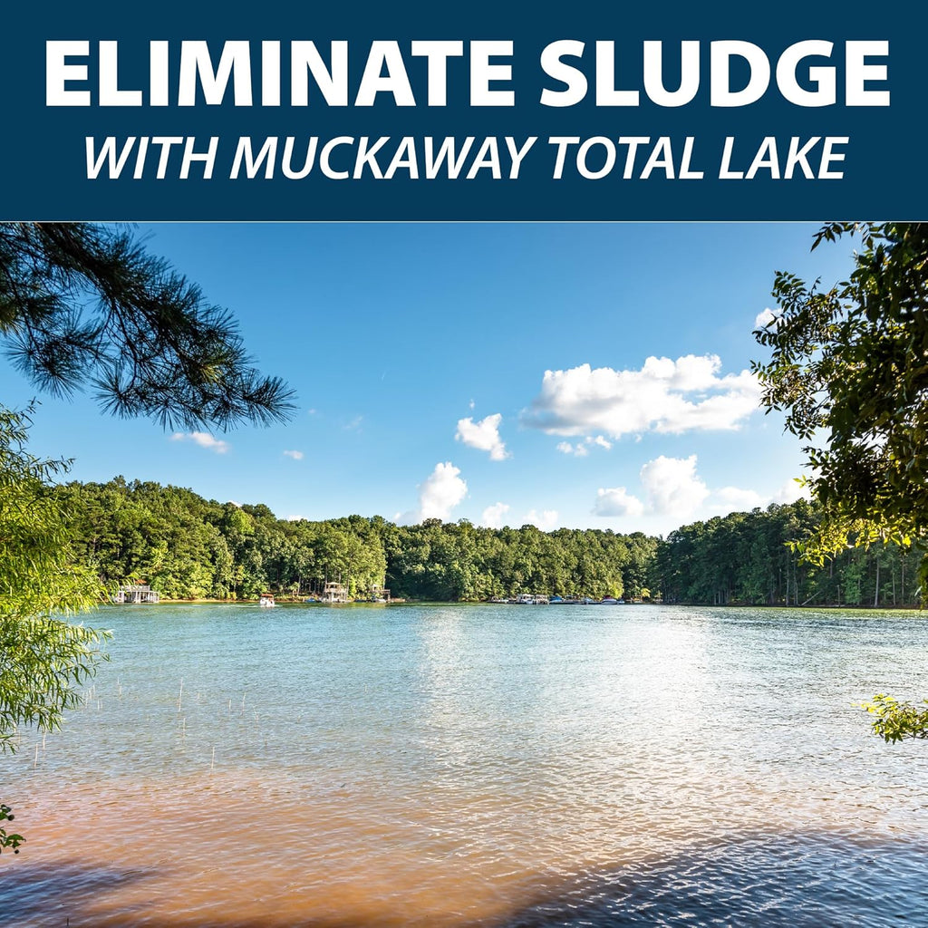 Airmax MuckAway, Natural Pond Muck Remover, Cleans & Clears Away Muck & Sludge, Easy to Use Bacteria & Enzyme Tablets, Safe for The Environment, Treats up to 1 Acre, 3 Month Supply, 36lbs
