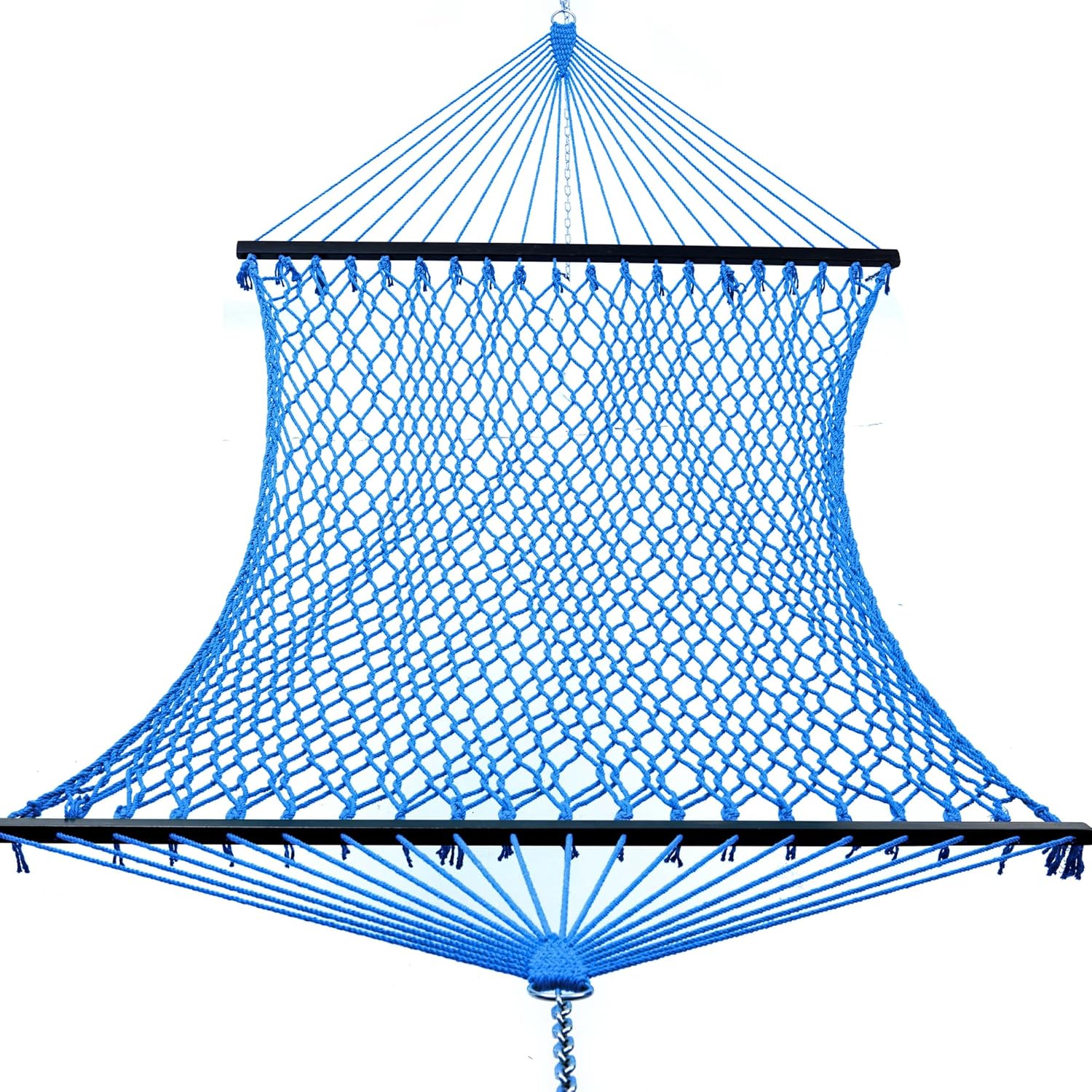 14ft Cotton Rope Hammocks for 2 Person (Blue, Queen)