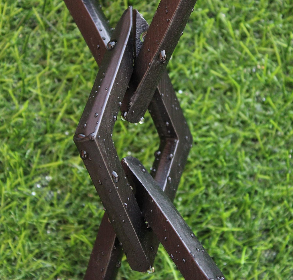 KAM Home Diamond Links Rain Chain with Installation Kit (Black, 15)