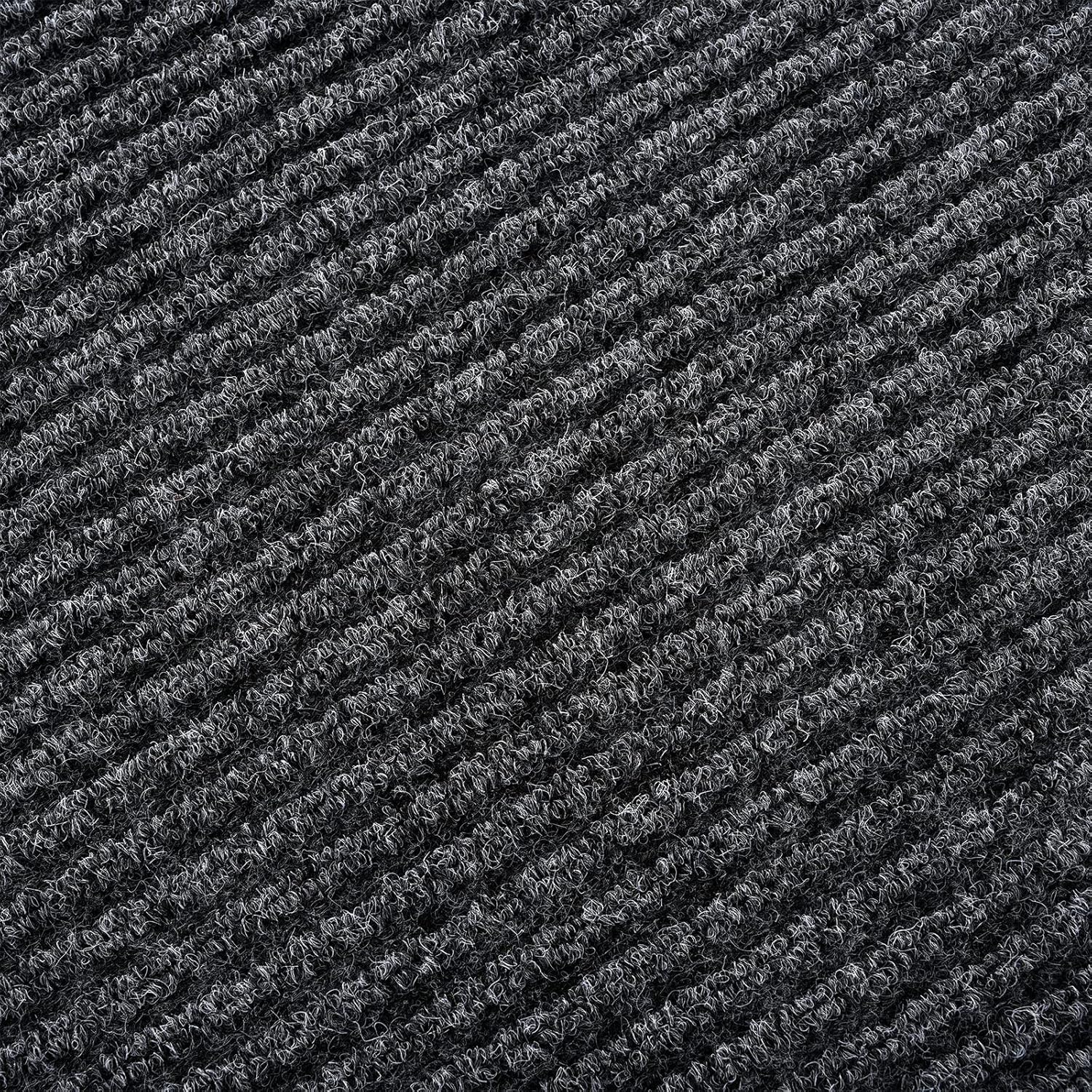 Profile Rubber Door Mat, 72x48inch, Heavy Duty, Entrance Doormat, Indoor and Outdoor, Waterproof, Easy Clean Shoe Scraper, Home Rug Welcome Mats for Entryway, Patio, Porch(Grey)