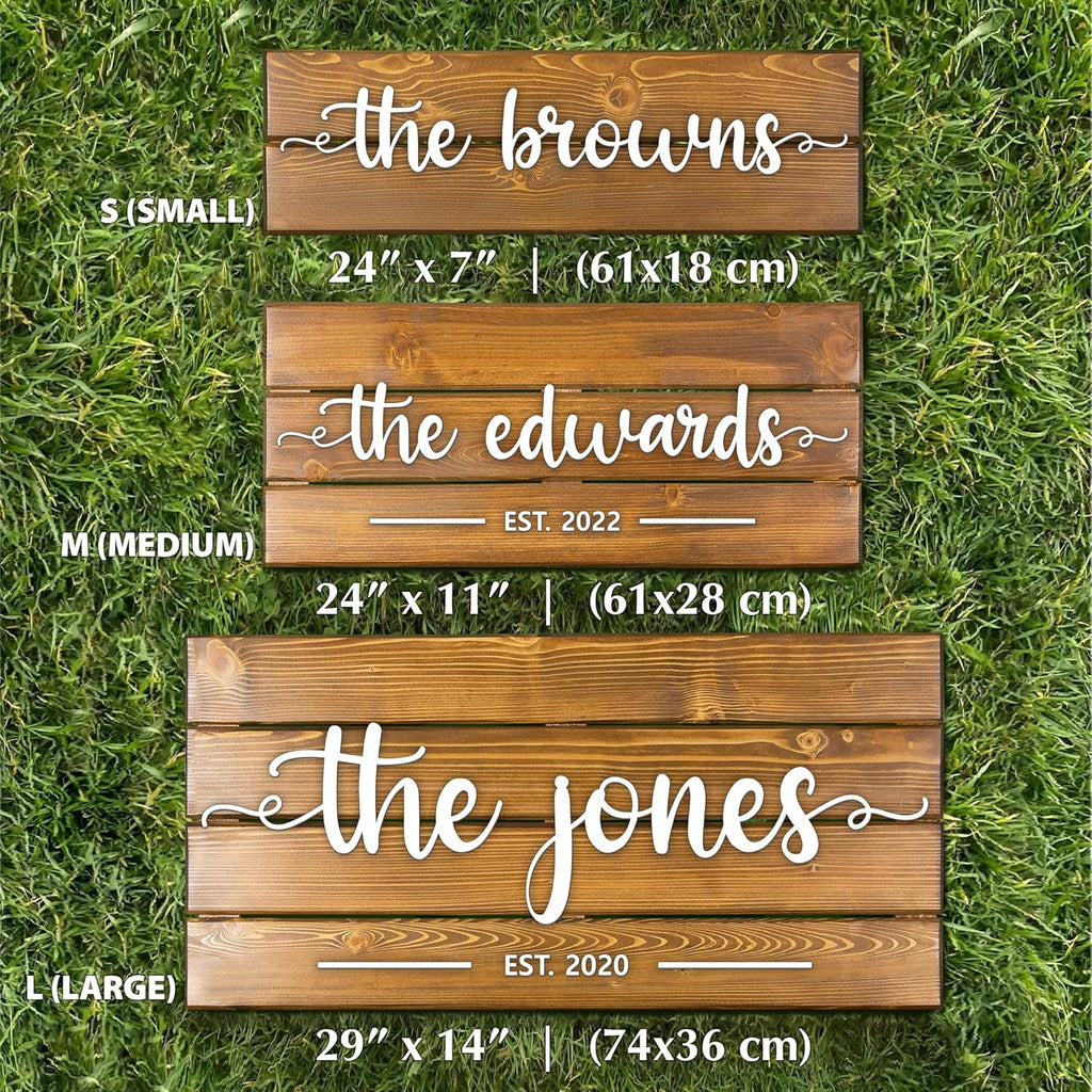 Custom Wood Sign | Personalized Family Name Sign | Last Name Pallet Sign | Wedding Gift | Home Wall Decor | Anniversary Gift (Medium)