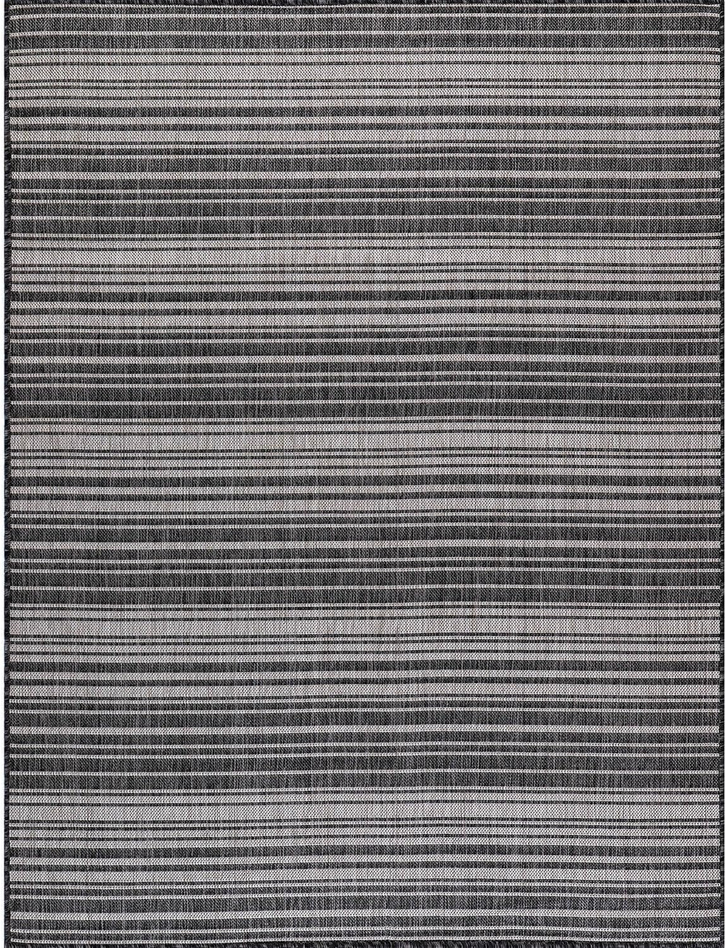 Stripe Outdoor Rug 8x10 Washable Outside Carpet for Indoor Patio Porch Waterproof Easy Cleaning Non Shedding Area Rugs Dark Gray 8 x 10
