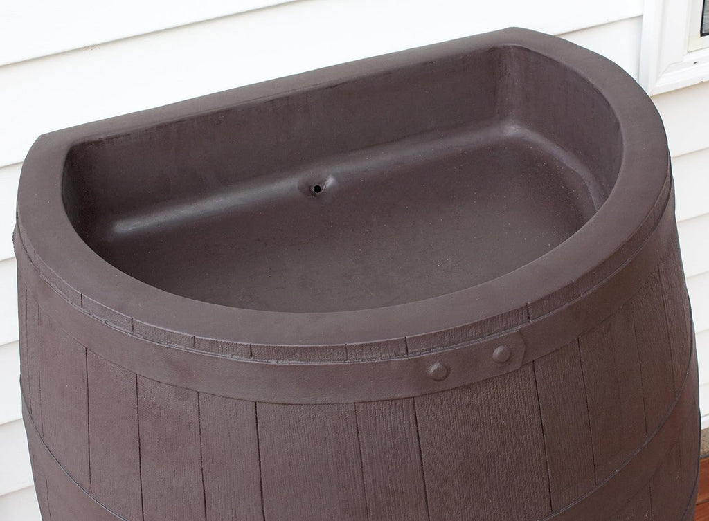 Rescue 50 Gallon Whiskey Rain Barrel – Brown