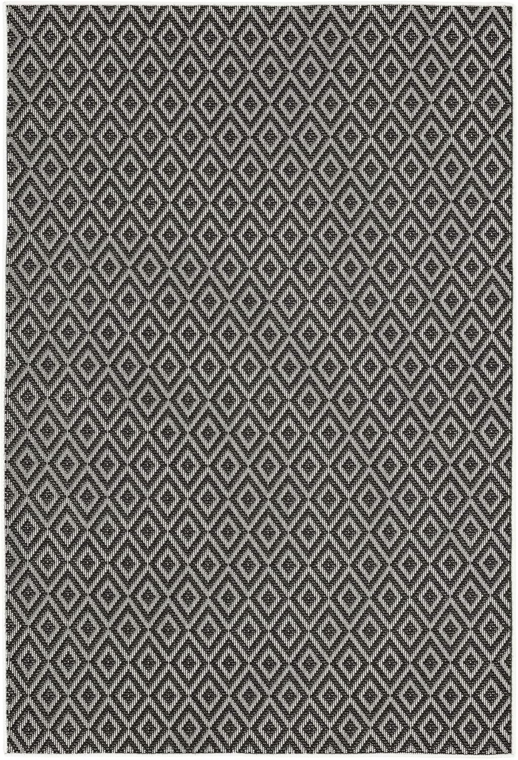 Home Dynamix Tripoli Lydia Indoor/Outdoor Area Rug 5'3"x7'3", Modern Dark Gray