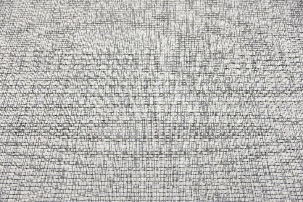Unique Loom Collection Casual Transitional Solid Heathered Indoor/Outdoor Flatweave Area Rug (6' 1" x 9' Rectangle, Light Gray/Ivory)