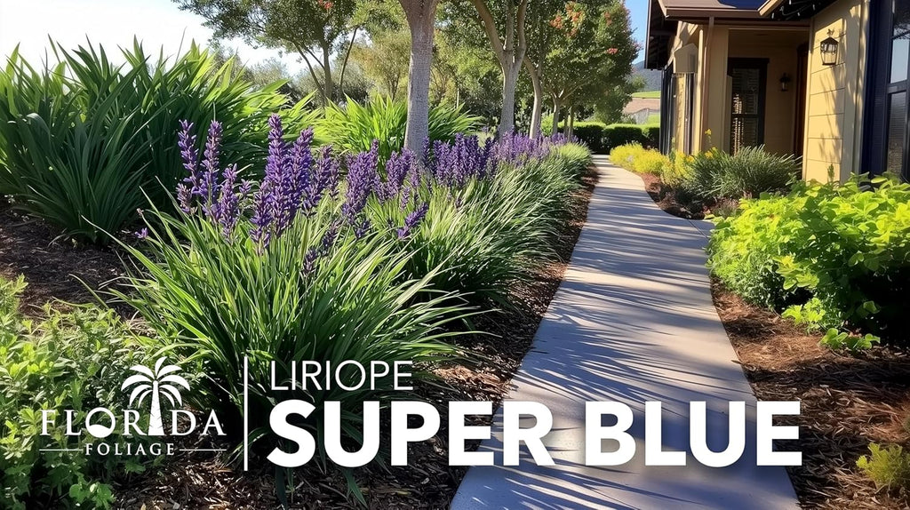 Super Blue | 3 Live Plants | Liriope Muscari | Ground Cover Plant, Ornamental Grass, Drought Tolerant, Low Maintenance, Evergreen Foliage, Purple Flower Spikes, Shade Garden Favorite, Easy to Grow