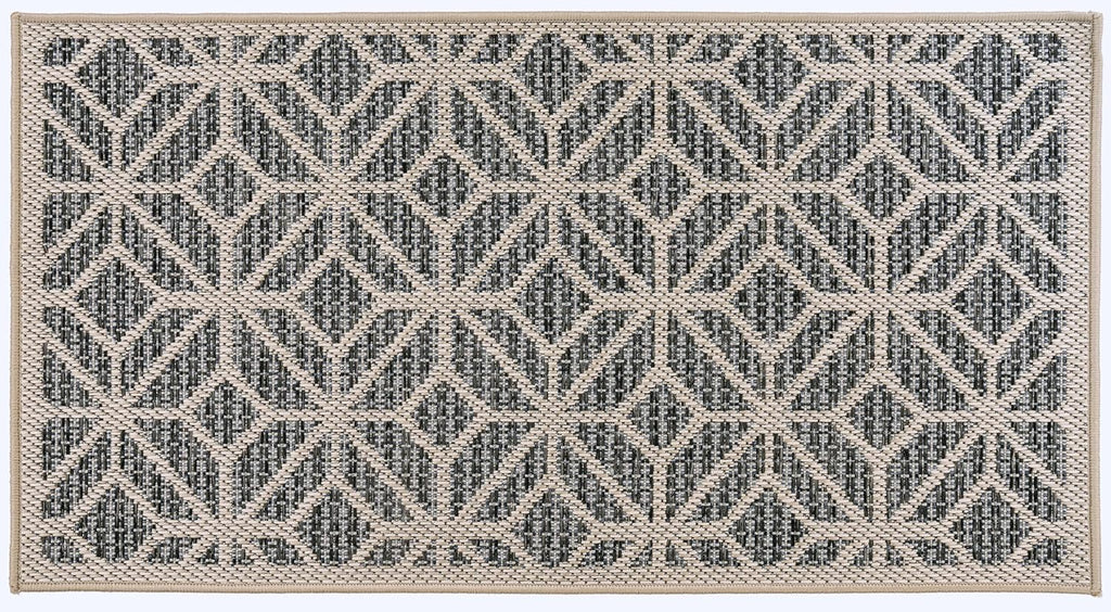 Rugshop Contemporary Geometric Indoor/Outdoor Area Rug 2' 3" X 4' Blue