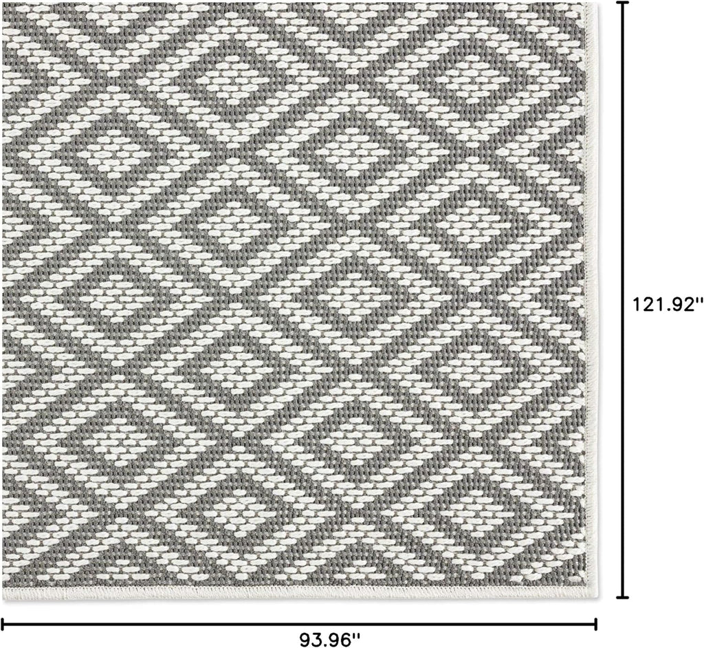 Home Dynamix Tripoli Lydia Indoor/Outdoor Area Rug 7'10"x10'2", Modern Gray