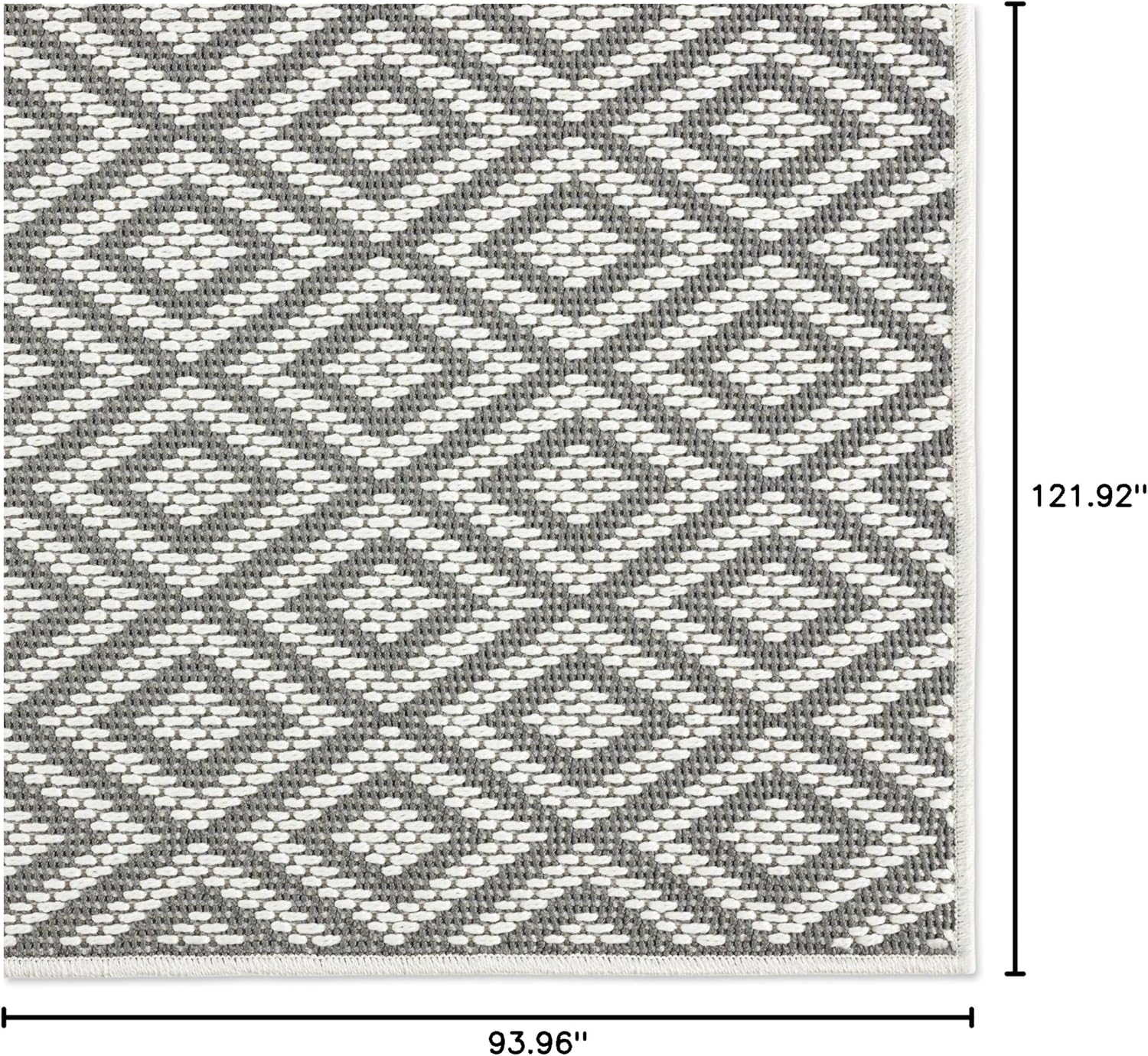Home Dynamix Tripoli Lydia Indoor/Outdoor Area Rug 7'10"x10'2", Modern Gray