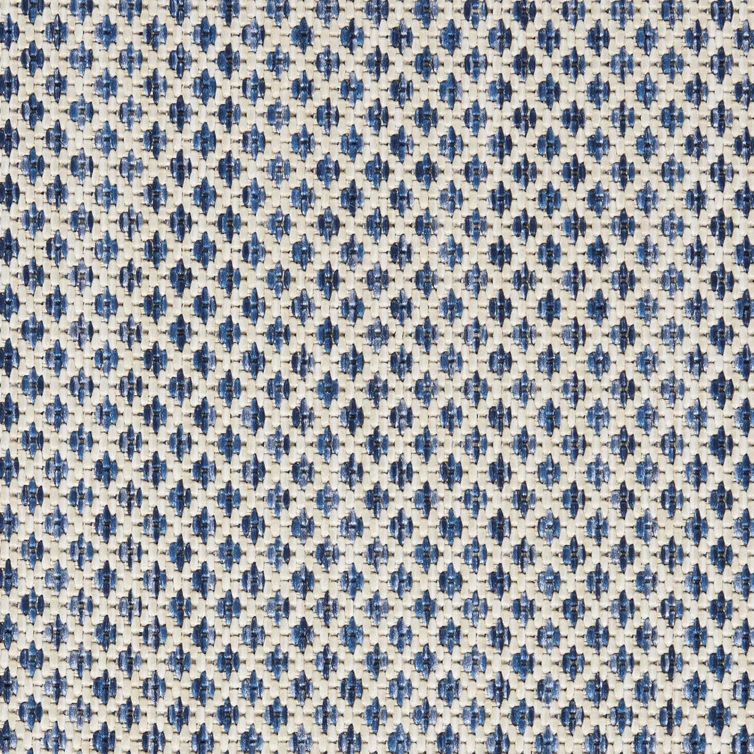 Nourison Home Courtyard 10' Runner Ivory Blue Fabric Modern Area Rug (10' Runner)