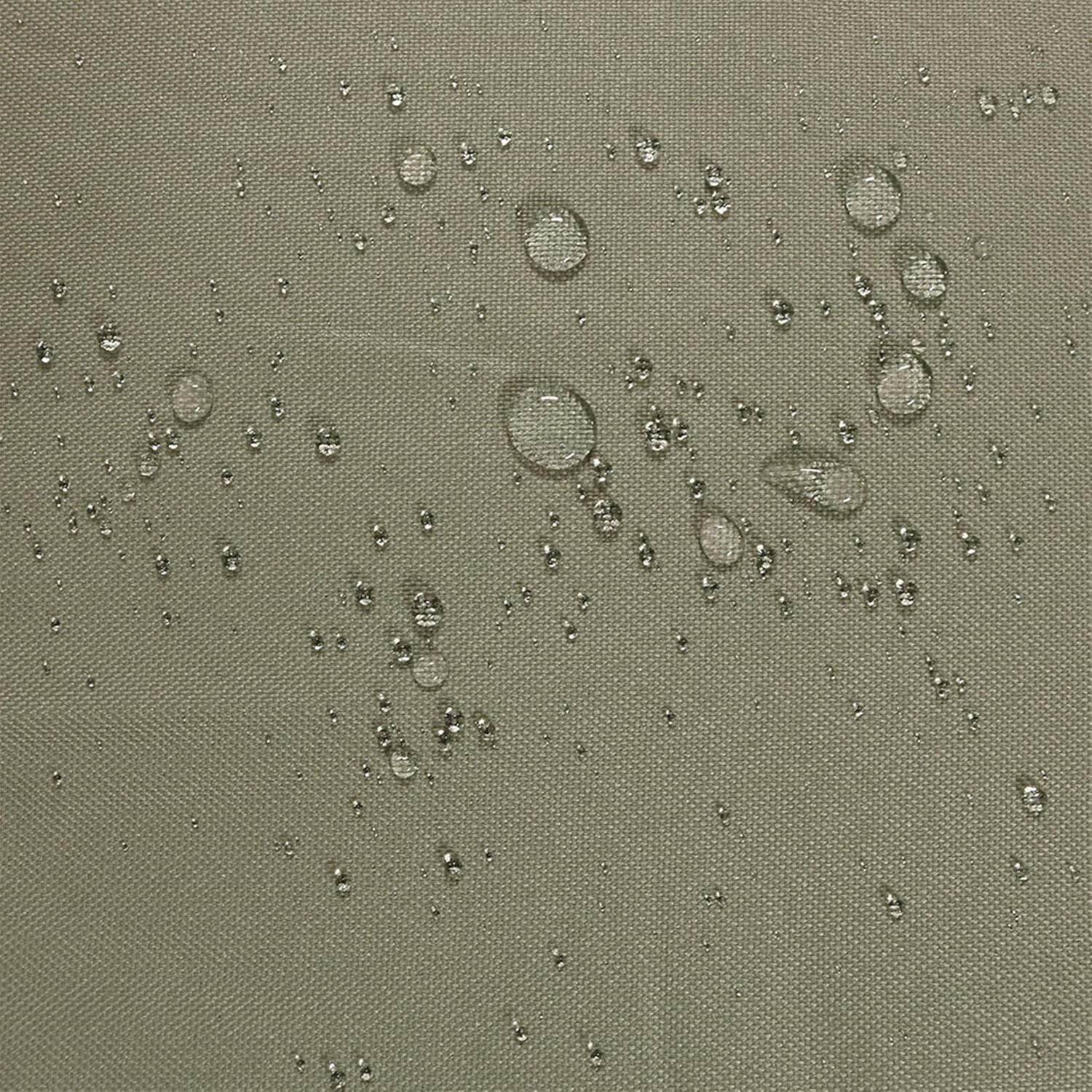 Sunnydaze Round Outdoor Fire Pit Cover - Heavy-Duty 300D Polyester and PVC with Drawstring Closure - Khaki - 48-Inch