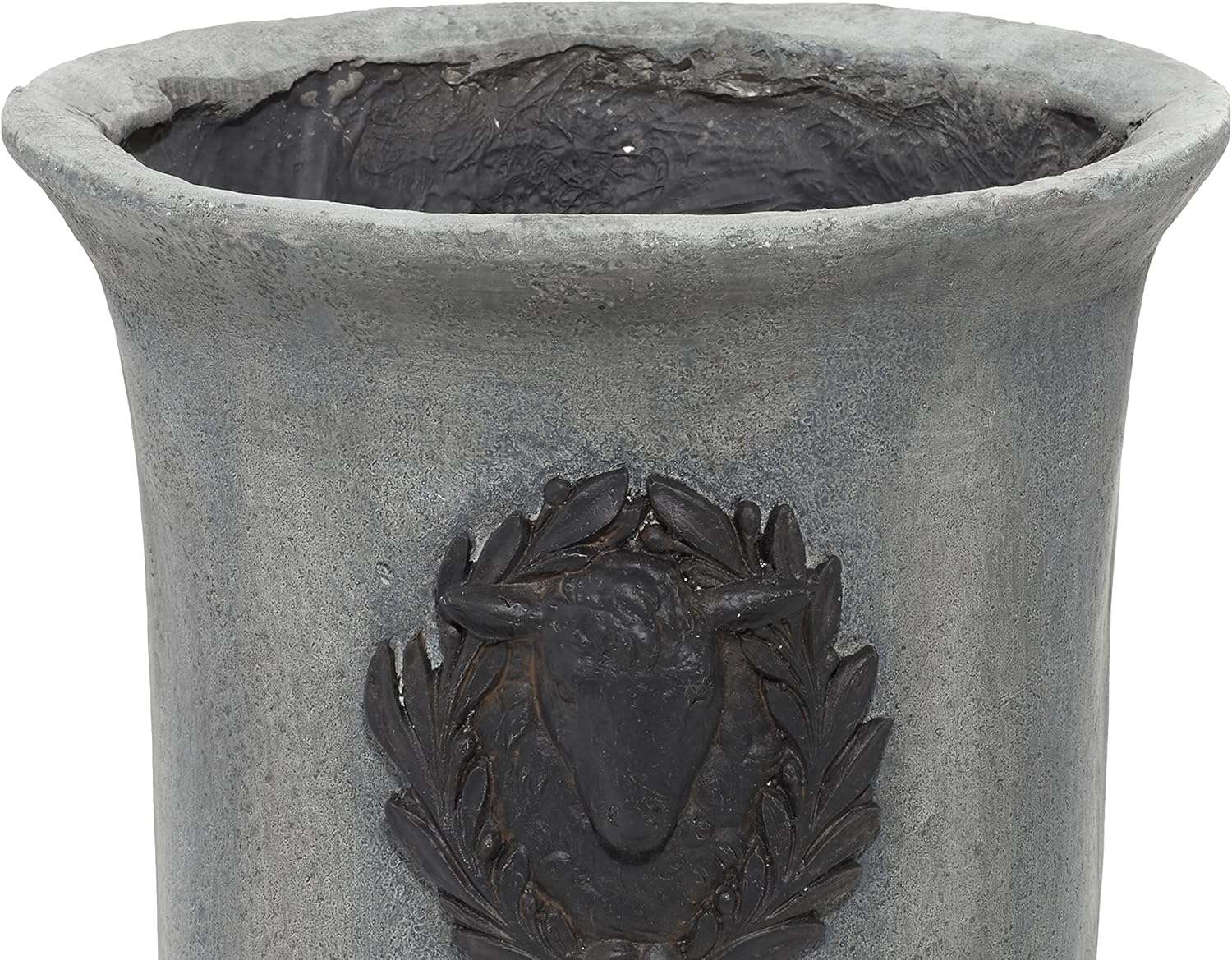 Studio 350 Grey Resin Rustic Planter 16 x 11 x 11-11 x 11 x 16Round