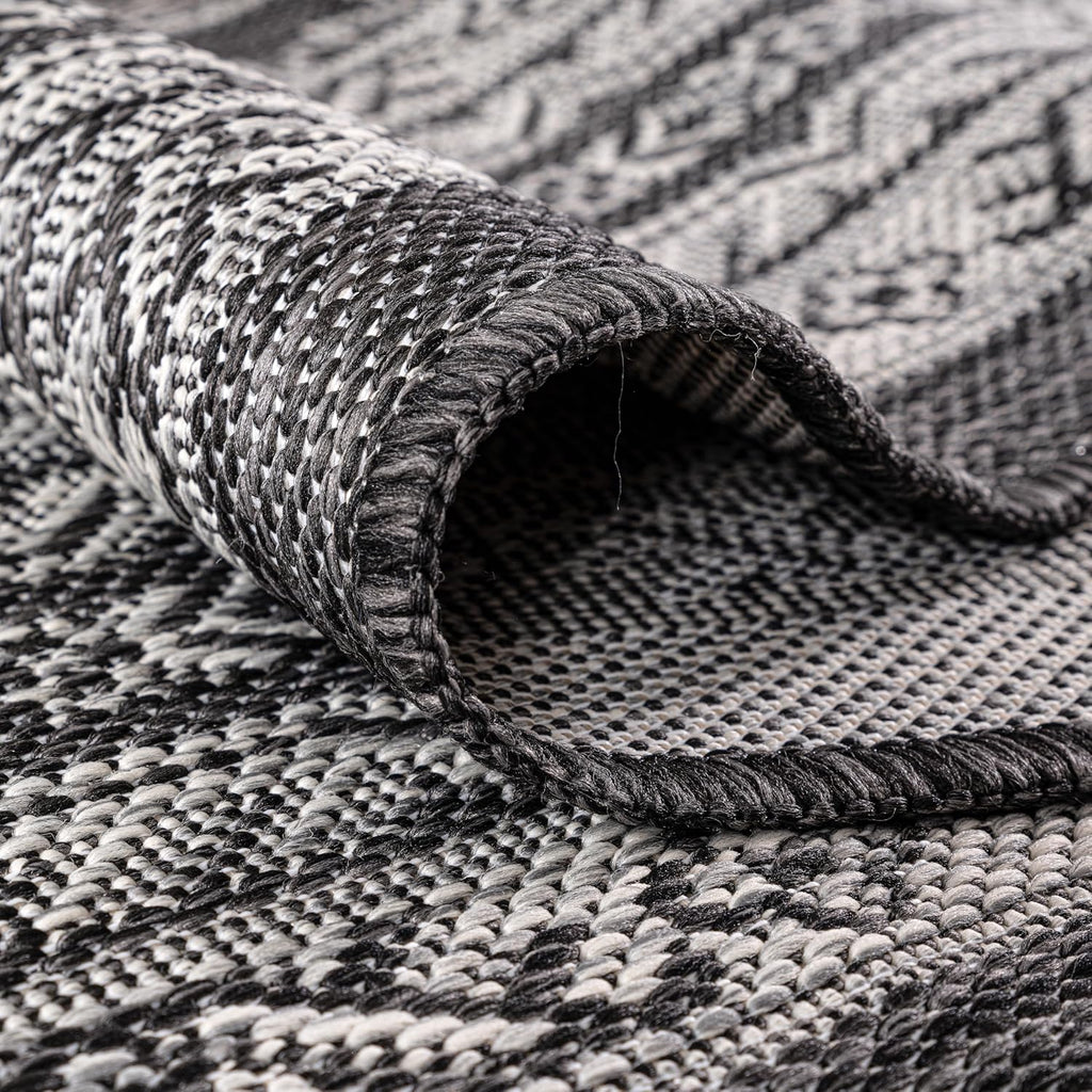 Keen Home Design Terrace Outdoor Round Rug - 5ft Round Washable Indoor/Outdoor Rug for Patio, Kitchen, Balcony, Beach, Garden, Deck and Porch, Size: 5'3" Round