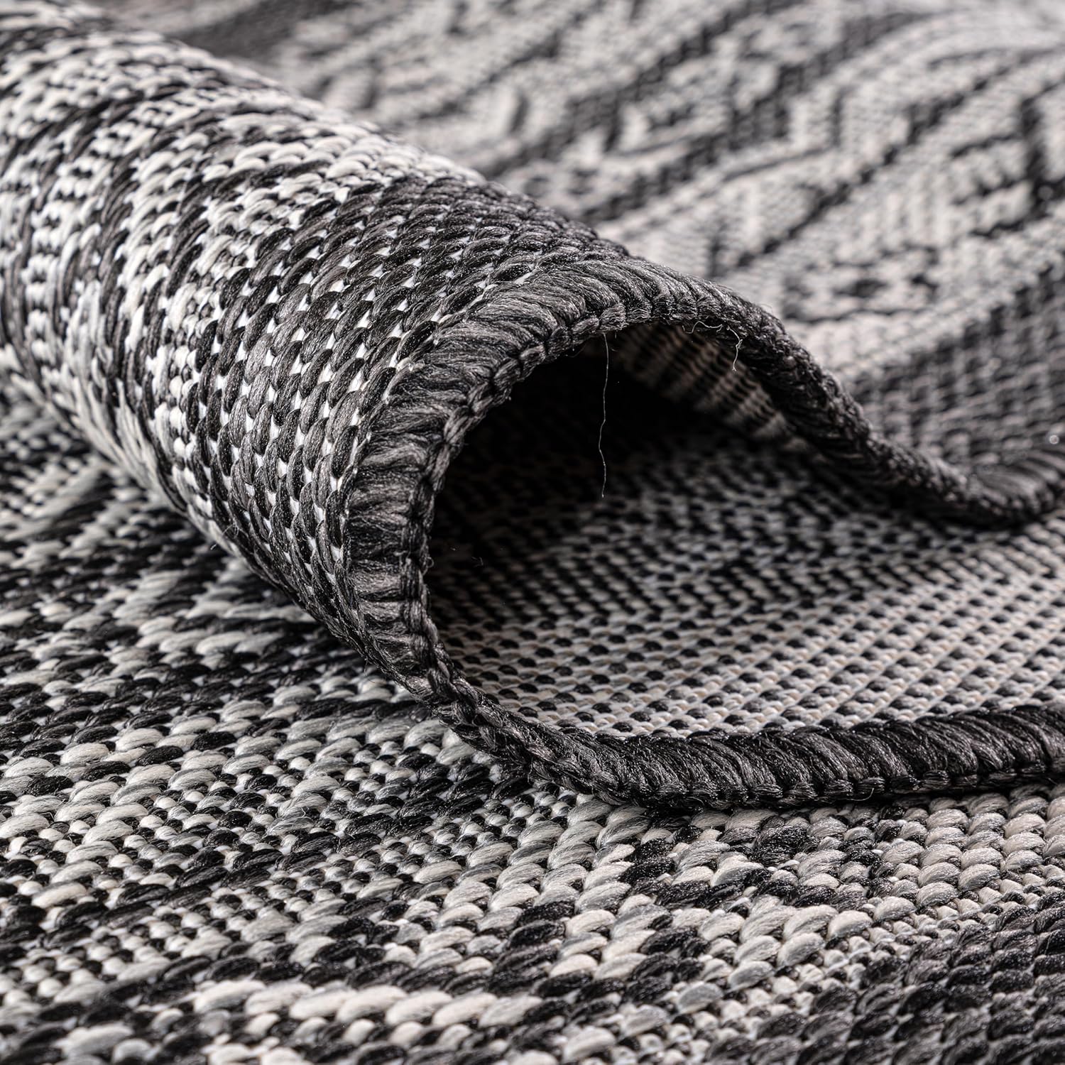 Keen Home Design Terrace Outdoor Round Rug - 8ft Round Washable Indoor/Outdoor Rug for Patio, Kitchen, Balcony, Beach, Garden, Deck and Porch, Size: 7'7" Round