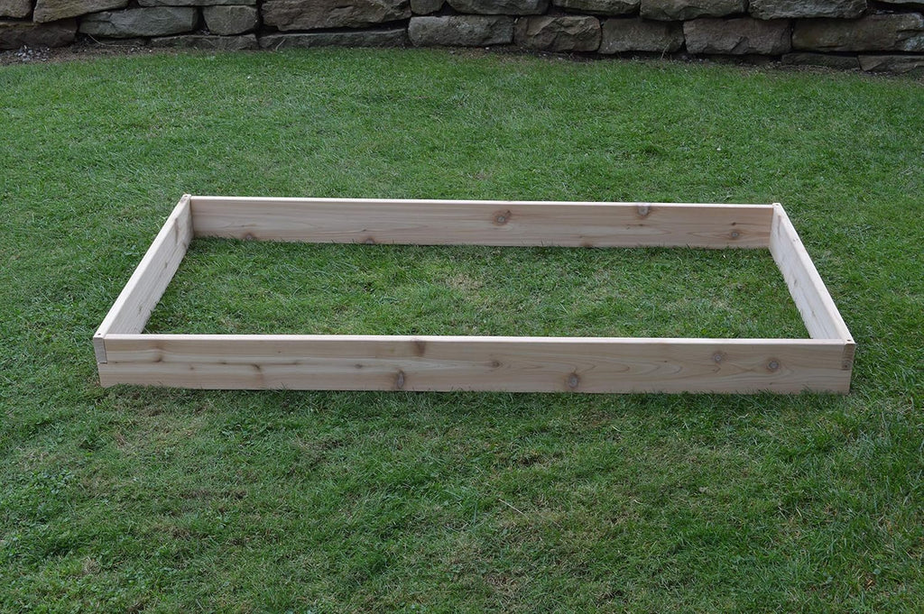 Red Cedar Wood Raised Vegetable Garden Bed - Amish Made in USA (5.5" Raised Bed, Walnut Stain)