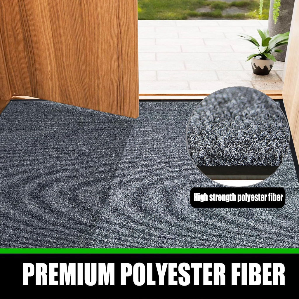 Heavy Duty Doormat, 3'x6' Indoor Outdoor Entry Rug, Commercial Entrance Mat with Rubber Border, Durable Welcome Mat, Rubber Backing Non Slip Doormat for Entryway, Large Garage Floor Mat
