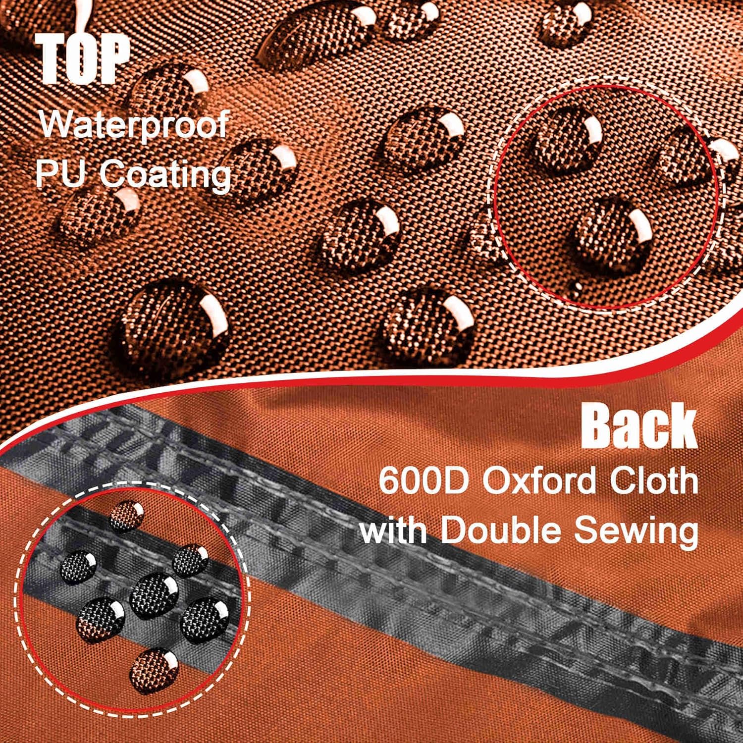 Patio Heater Covers - 600D Outdoor Heater Cover with Zipper Heavy Duty Waterproof, Propane Heat Cover for East Oak, Hampton Bay, Amazon Basics and Fire Sense (89" Height x 33" Dome x 19" Base)