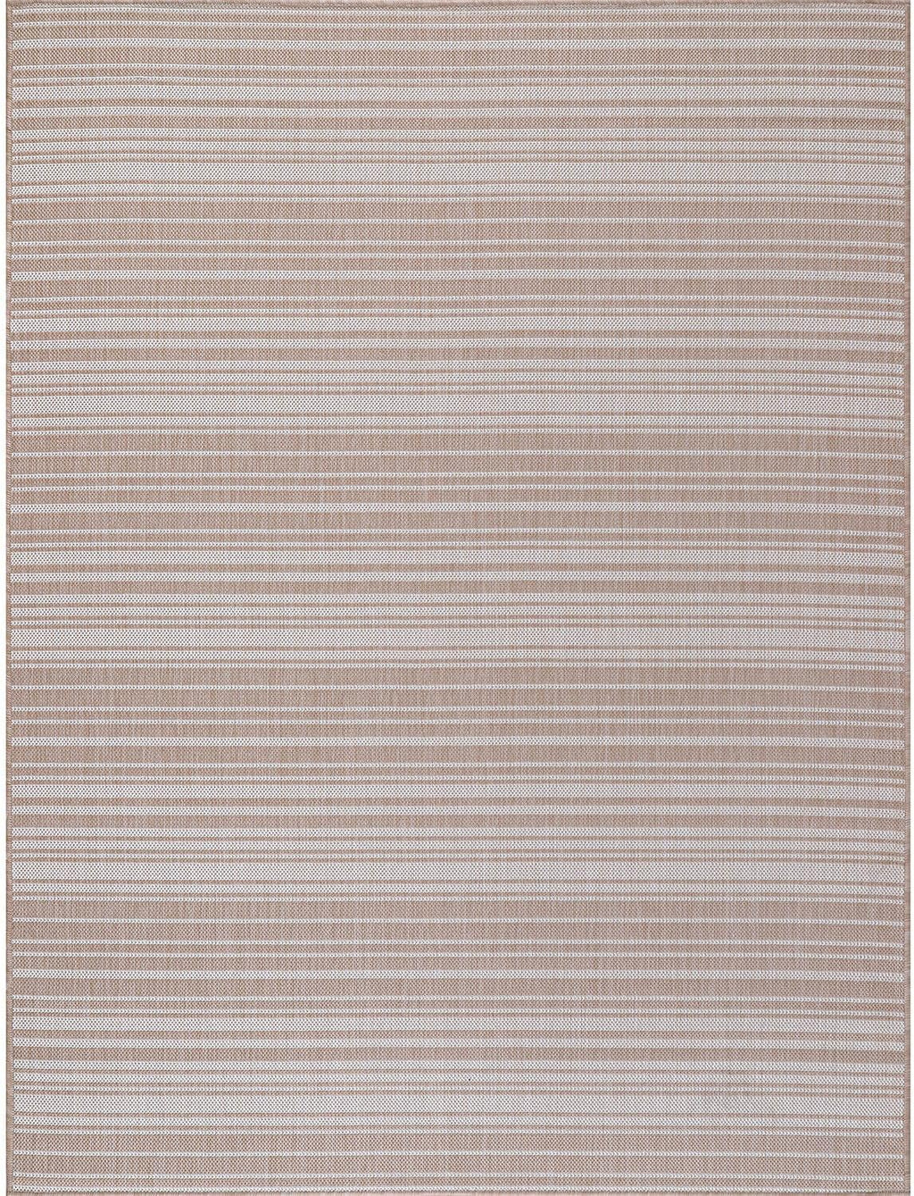 Stripe Outdoor Rug 9x12 Washable Outside Carpet for Indoor Patio Porch Waterproof Easy Cleaning Non Shedding Area Rugs Beige 9 x 12