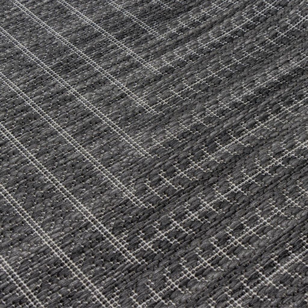 Adiva Rugs Outdoor Indoor Area Rug, Weather Resistant, Easy to Clean, Stain Resistant Floor Mat for Dining Room, Backyard, Deck, Patio (Pebble Weiss, 2'6" x 7')