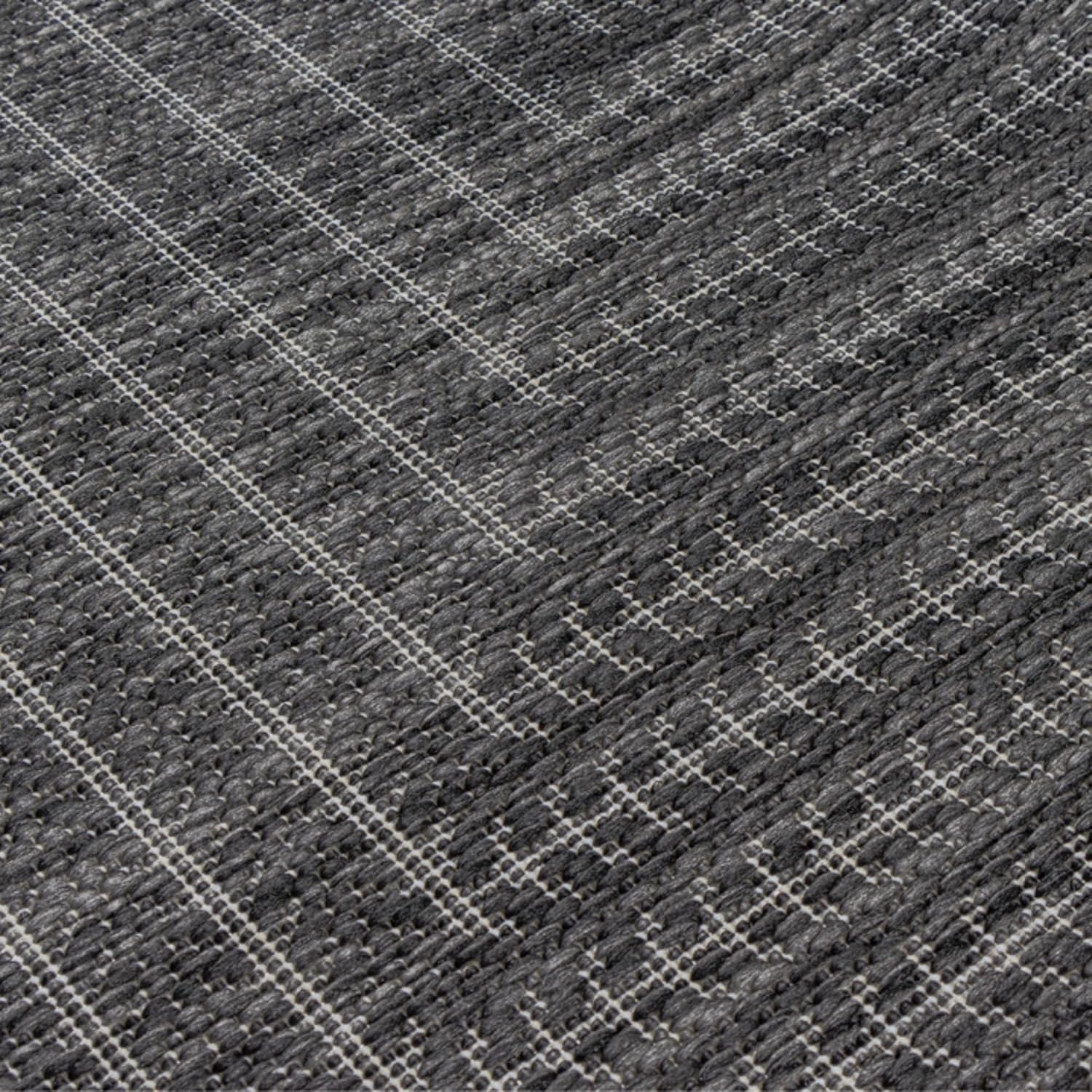 Adiva Rugs Outdoor Indoor Area Rug, Weather Resistant, Easy to Clean, Stain Resistant Floor Mat for Dining Room, Backyard, Deck, Patio (Pebble Weiss, 2'6" x 7')