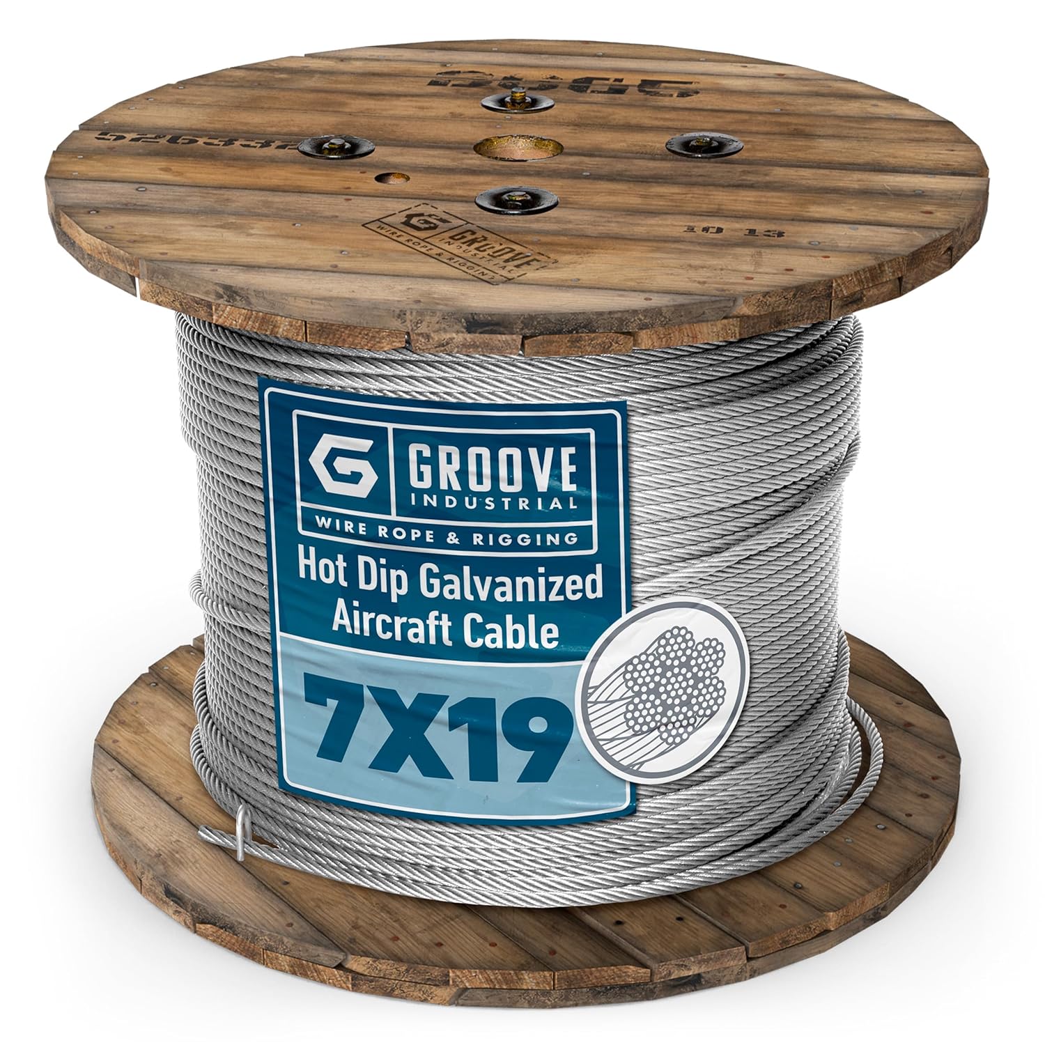 1/4’’ 7x19 Hot Dip Galvanized Aircraft Cable – Steel Wire Rope - 4000 Feet
