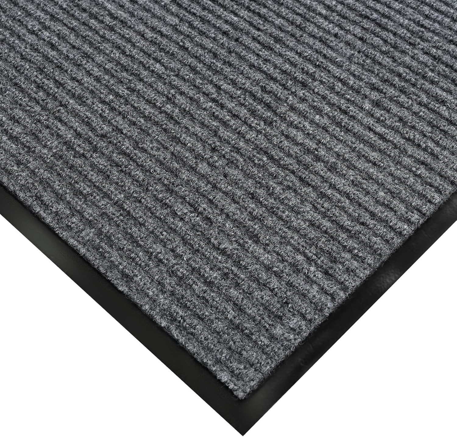 fani Heavy Duty Large Outdoor Indoor Entrance Doormat Waterproof Low Profile Entrance Rug Front Door Mat Patio Anti-Skid Rubber Back, 35x60 inch (Light Grey)
