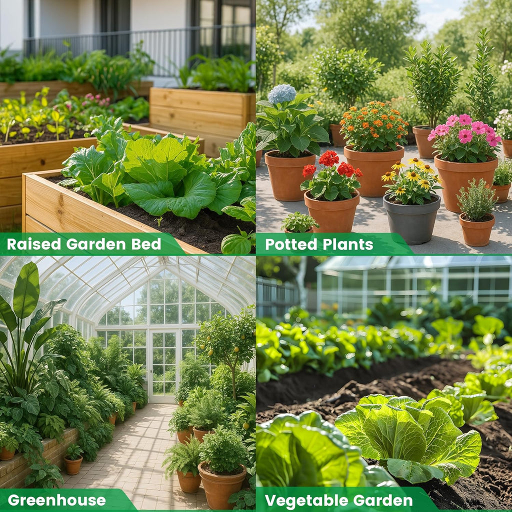 MIXC 20pcs Two-Way Quick-Connect Drip Irrigation Emitters for 1/4" Drip Irrigation Tubing - Adjustable Push-to-Connect 360° Drip Emitters Stream on 7" Sturdy Stake for Irrigation System