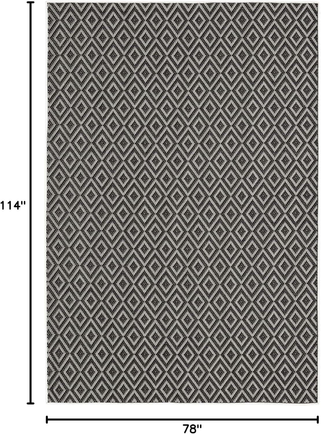 Home Dynamix Tripoli Lydia Geometric Area Rug, Charcoal/Cream, 6'6"x9'6" Rectangle