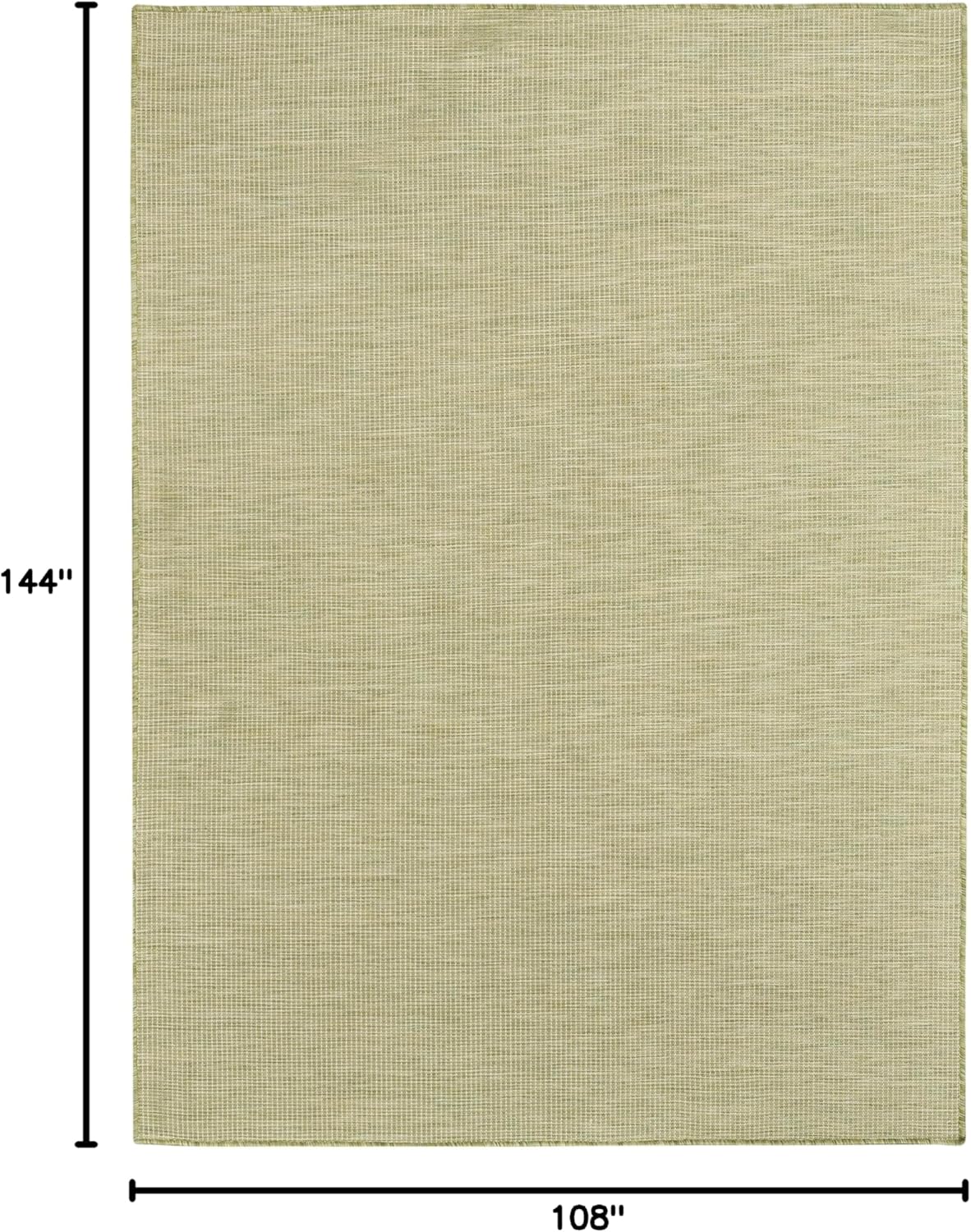 Nourison Home Positano Indoor/Outdoor Green 9' x 12' Area Rug, Easy Cleaning, Non Shedding, Bed Room, Living Room, Dining Room, Backyard, Deck, Patio (9x12)