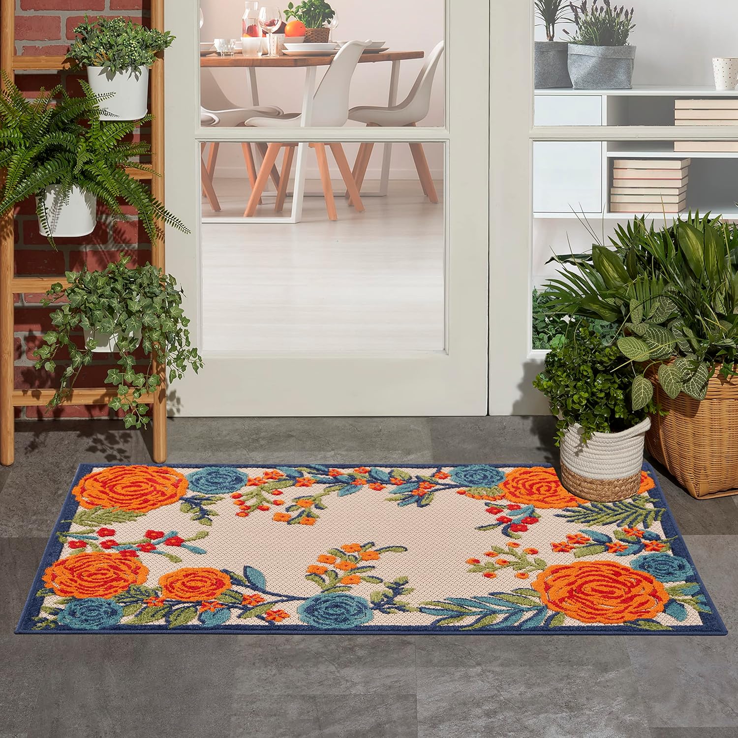 Nourison Home Aloha 3' x 4' Multicolor Fabric Contemporary Area Rug (3' x 4')