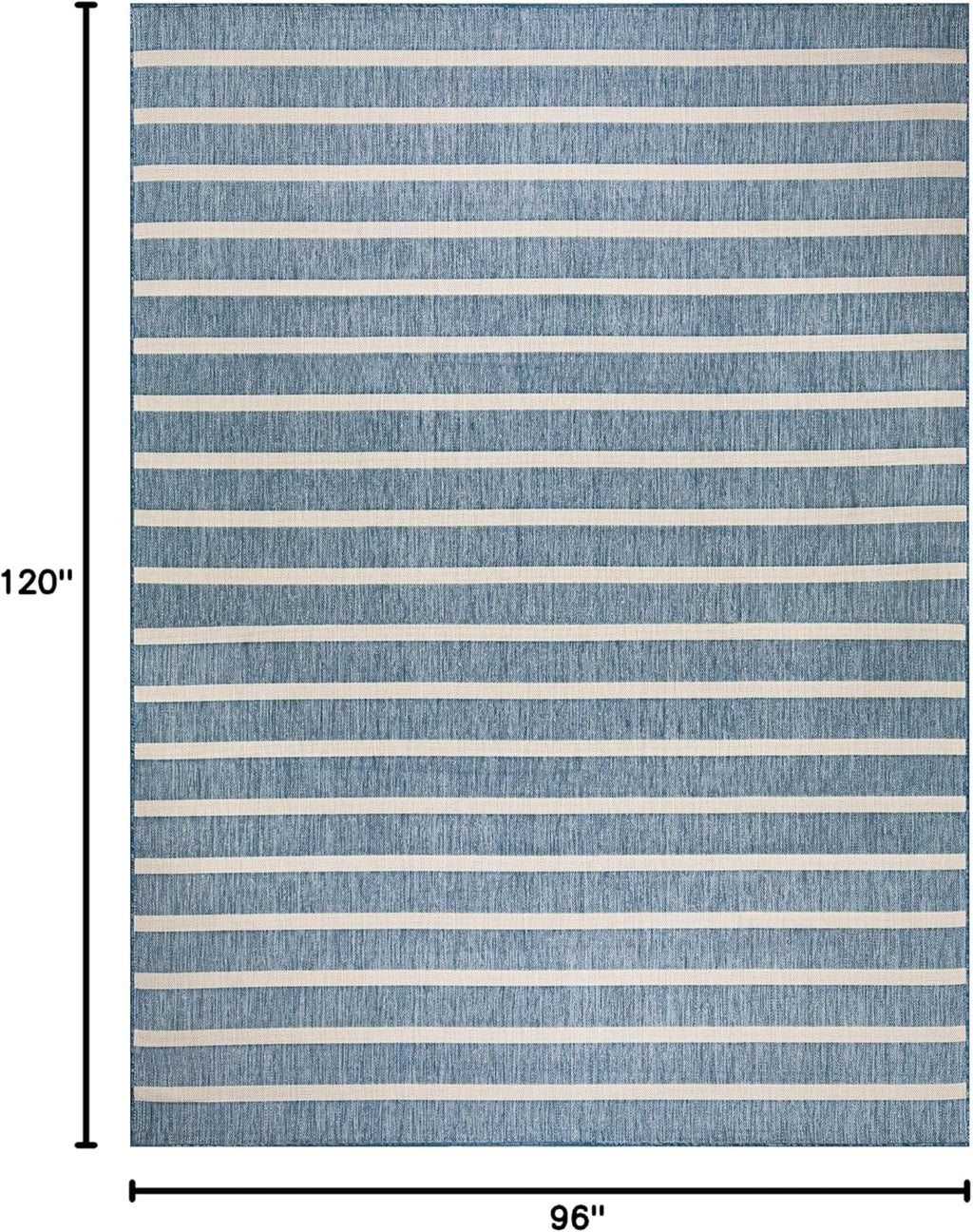 Nourison Home Positano Indoor/Outdoor Navy Ivory 8' x 10' Area Rug, Easy Cleaning, Non Shedding, Bed Room, Living Room, Dining Room, Backyard, Deck, Patio (8x10)