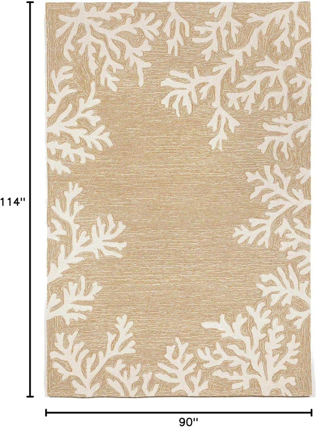 Liora Manne Rug, 7'6" x 9'6", Coral Border Neutral