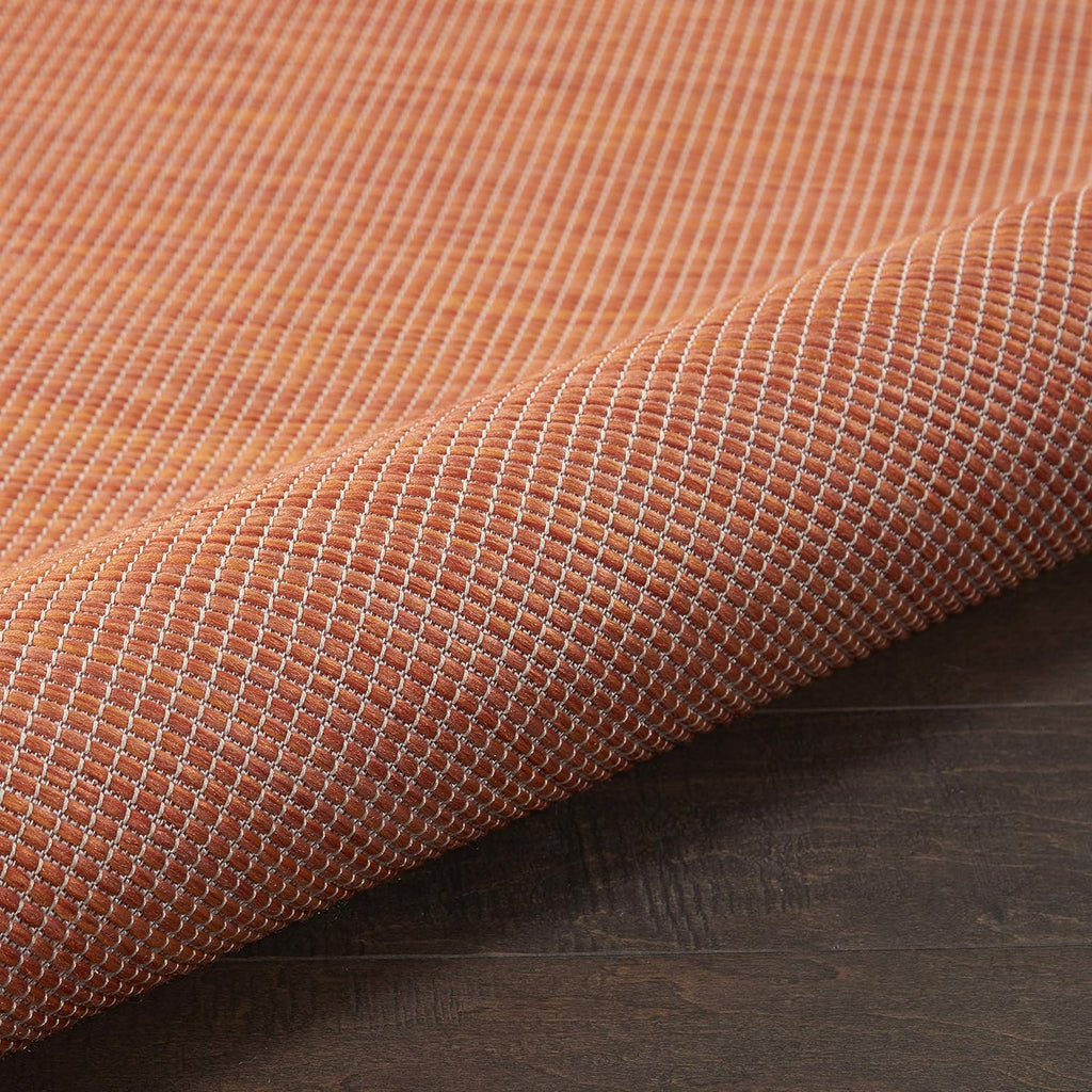 Nourison Positano Indoor/Outdoor Terracotta 2'2" x 8' Area Rug, Easy Cleaning, Non Shedding, Bed Room, Living Room, Dining Room, Backyard, Deck, Patio (2x8)