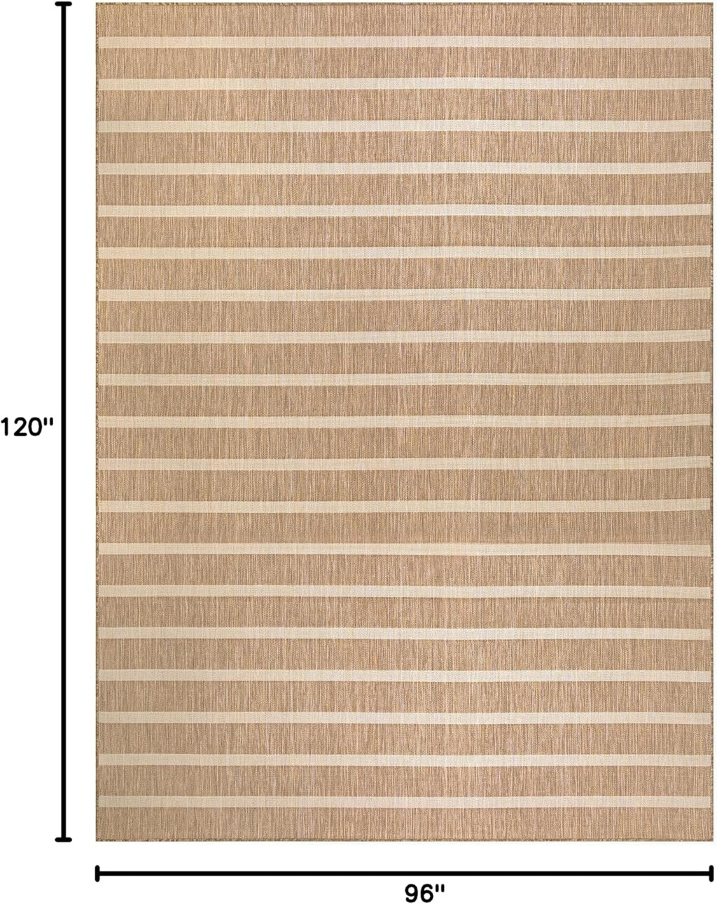 Nourison Home Positano Indoor/Outdoor Beige Ivory 8' x 10' Area Rug, Easy Cleaning, Non Shedding, Bed Room, Living Room, Dining Room, Backyard, Deck, Patio (8x10)