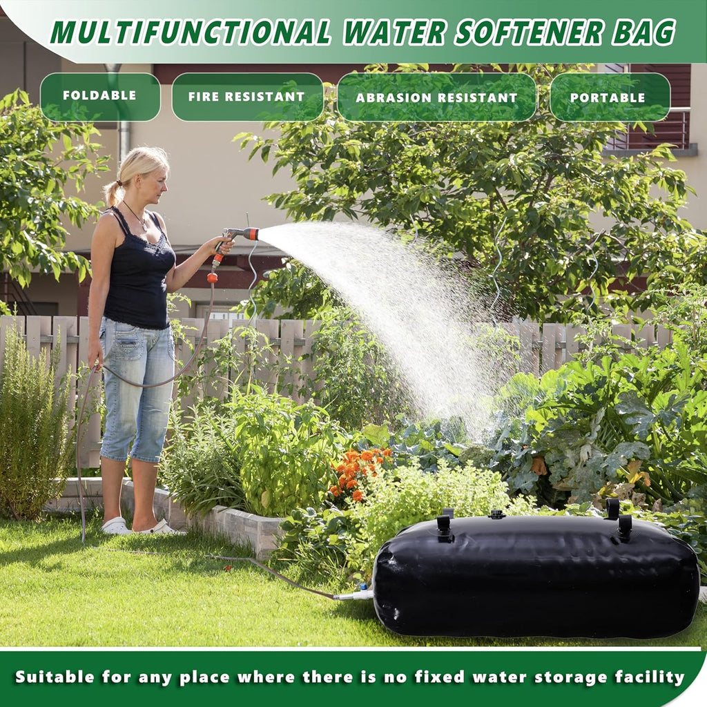 MXQMKL 1400 L/370 gal Water Bladder Storage Containers, Foldable Portable Water Tank Large Capacity Soft Water Bag, Drought Resistance, Fire Prevention, Emergency Water