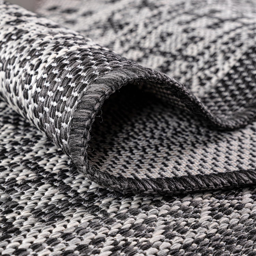 Keen Home Design Terrace Outdoor Round Rug - 8ft Round Washable Indoor/Outdoor Rug for Patio, Kitchen, Balcony, Beach, Garden, Deck and Porch, Size: 7'7" Round