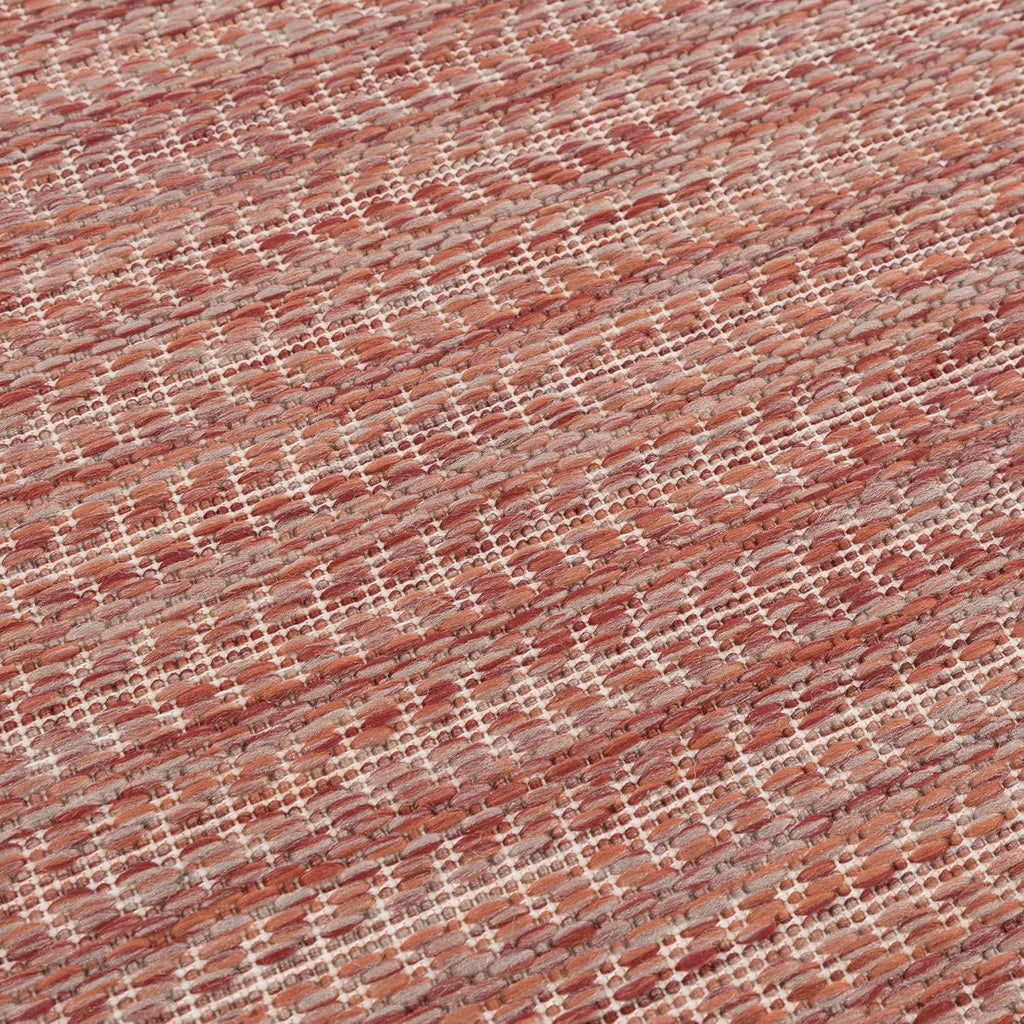 Adiva Rugs Outdoor Indoor Area Rug, Weather Resistant, Easy to Clean, Stain Resistant Floor Mat for Dining Room, Backyard, Deck, Patio (Copper Weiss, 6' x 9')