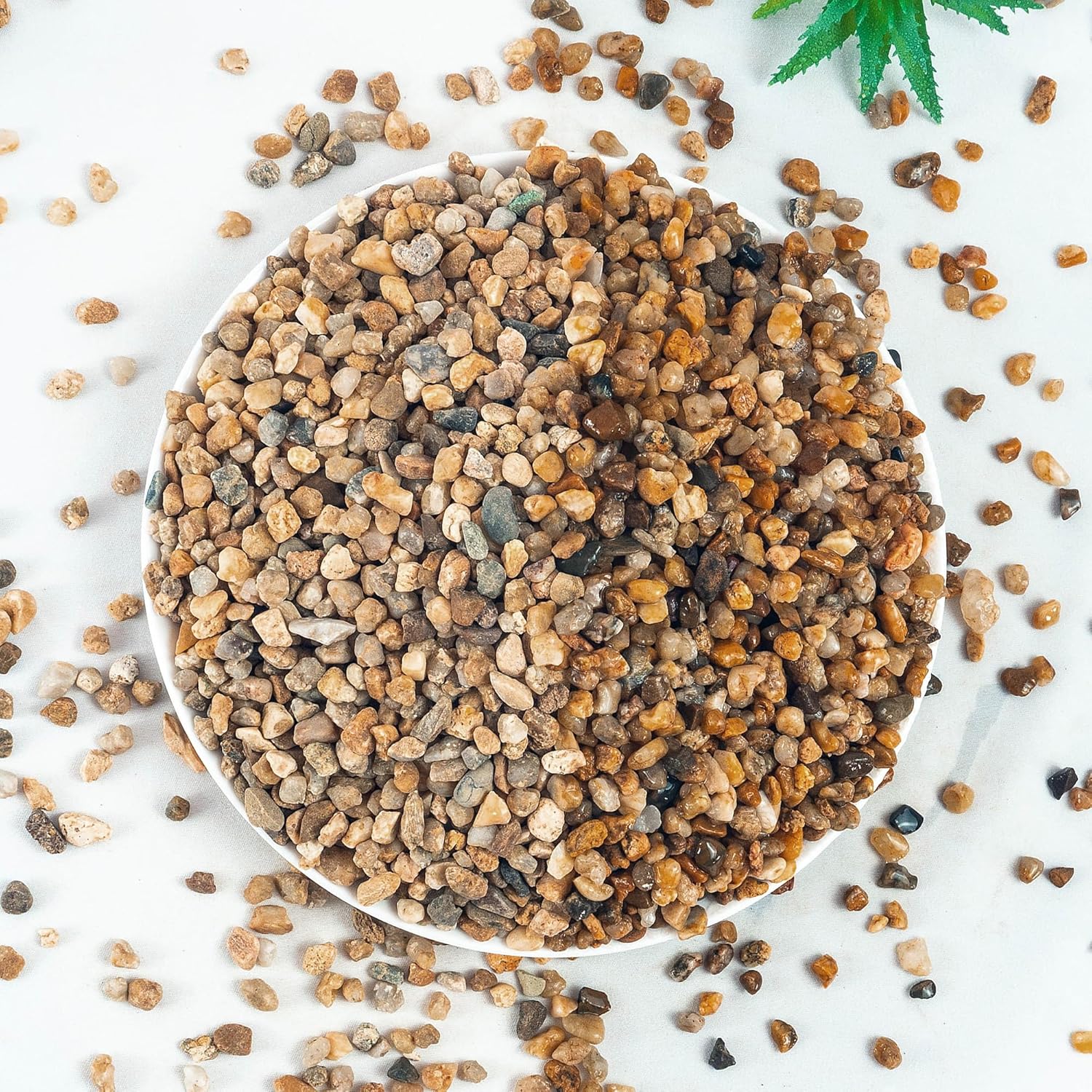 Aquarium Gravel 20 lbs, 3-6mm Fish Tank Gravel, Succulent Cactus Pea Gravel for Indoor Plants, River Rocks for Gardening, Flower Pots, Vase Fillers, Garden Landscaping