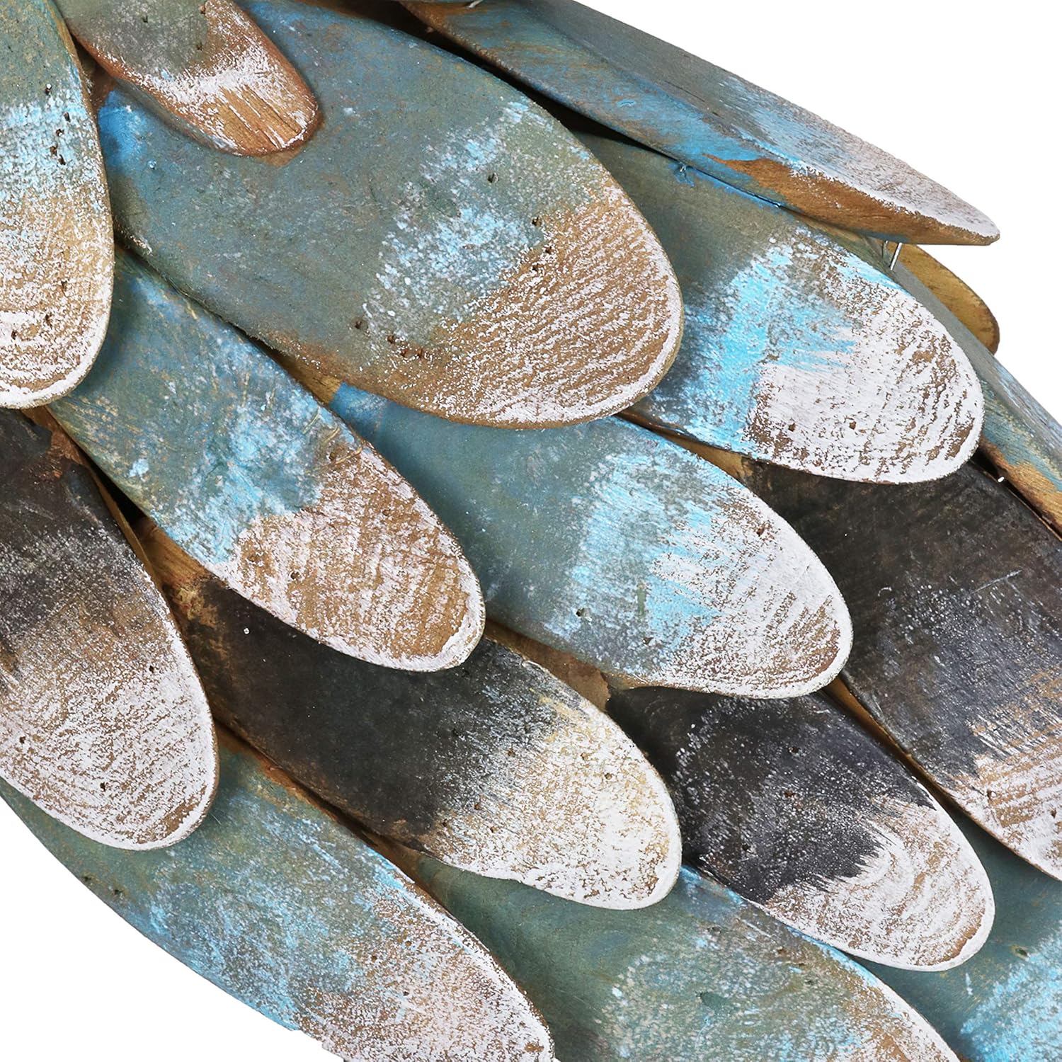 Exhart Garden Sculpture, Pelican Garden Statue, Hand Painted Wood and Metal Outdoor Garden Decoration, 13 x 5 x 15 Inch