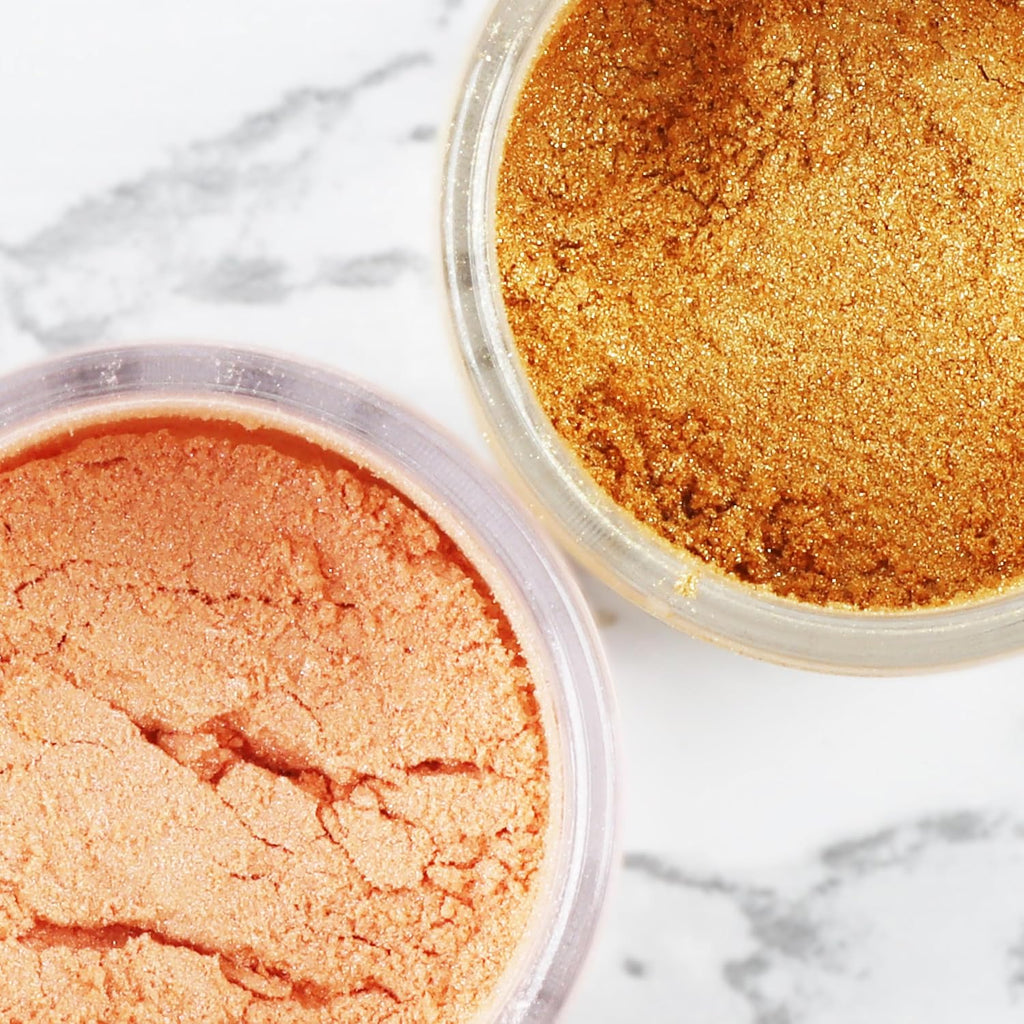 Ultra Silk & Pharaoh's Gold Luster Dust for Baking (2 Pack) – Edible Glitter for Cake Decorating, Fondant, Cupcakes, Drinks & Desserts – Kosher, Vegan, Food-Safe Metallic Dust - 2 grams, Highly Concentrated