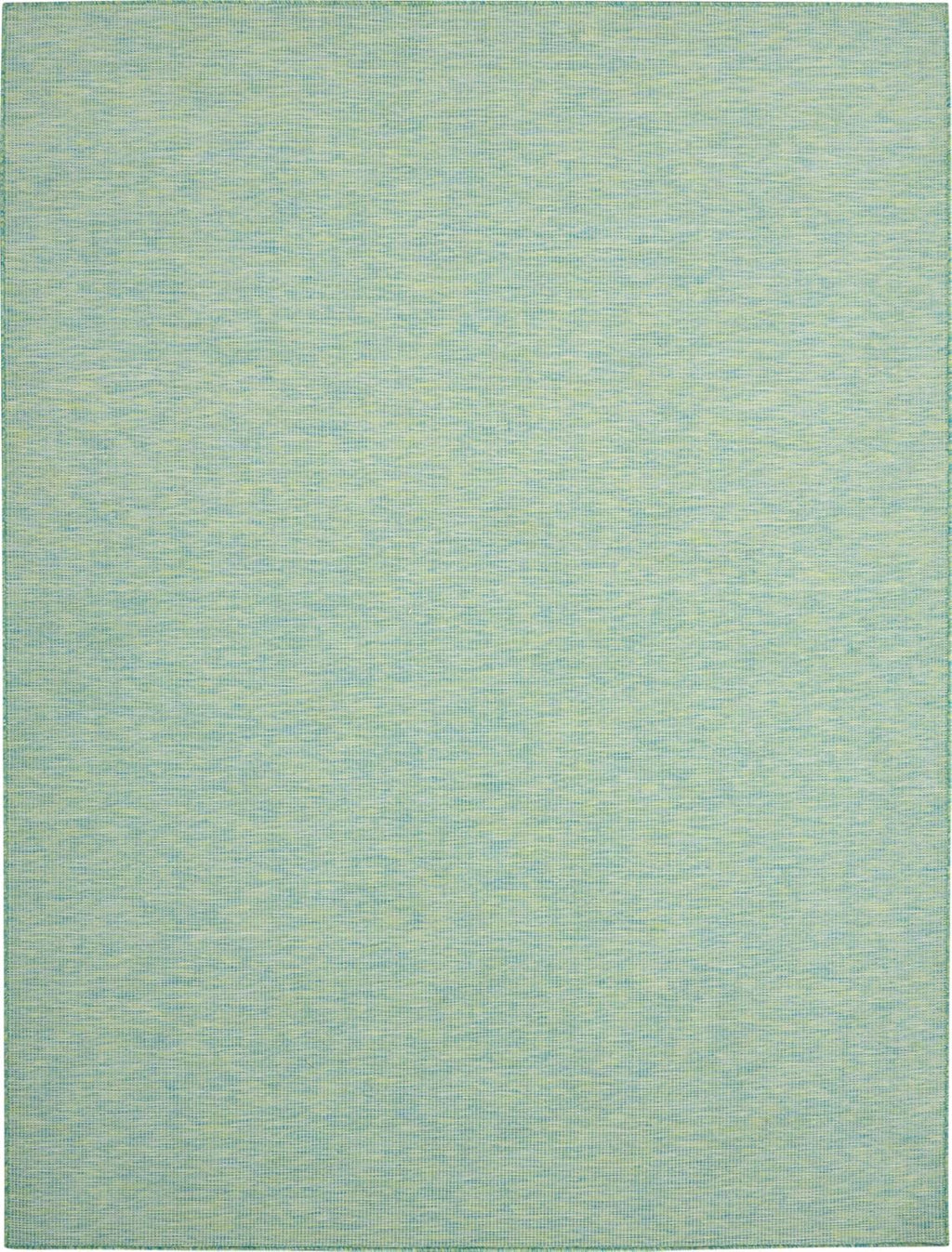 Nourison Positano Indoor/Outdoor Blue/Green 9' x 12' Area Rug, Easy Cleaning, Non Shedding, Bed Room, Living Room, Dining Room, Backyard, Deck, Patio (9x12)