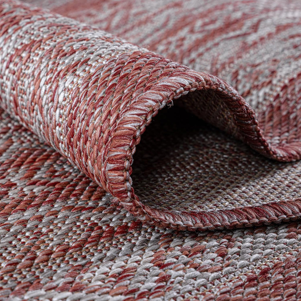 Keen Home Design Terrace Outdoor Round Rug - 8ft Round Washable Indoor/Outdoor Rug for Patio, Kitchen, Balcony, Beach, Garden, Deck and Porch, Size: 7'7" Round