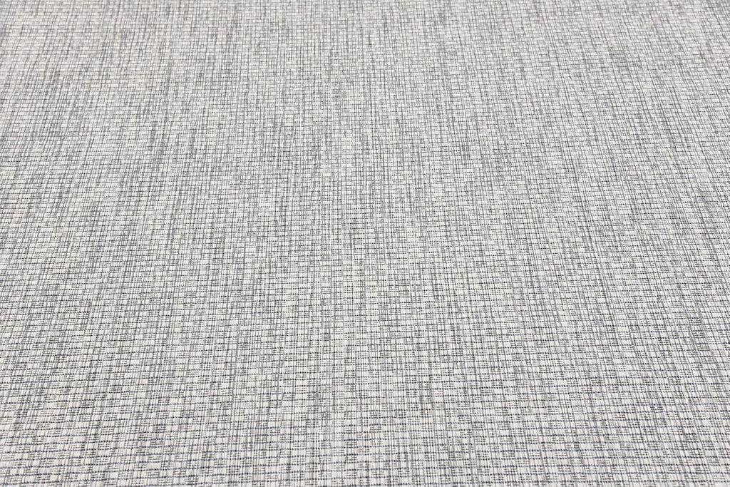 Unique Loom Collection Casual Transitional Solid Heathered Indoor/Outdoor Flatweave Area Rug (7' 1" x 10' Rectangle, Light Gray/Ivory)