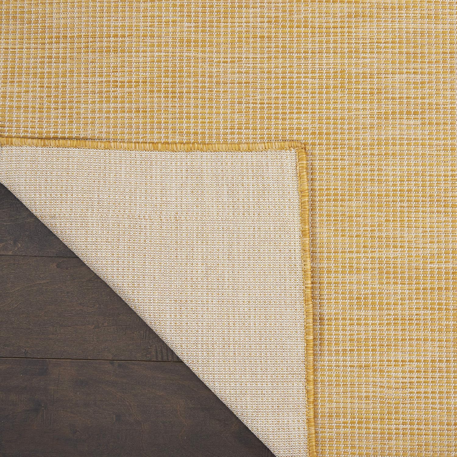 Nourison Home Positano 10' Runner Yellow Fabric Modern Area Rug (10' Runner)