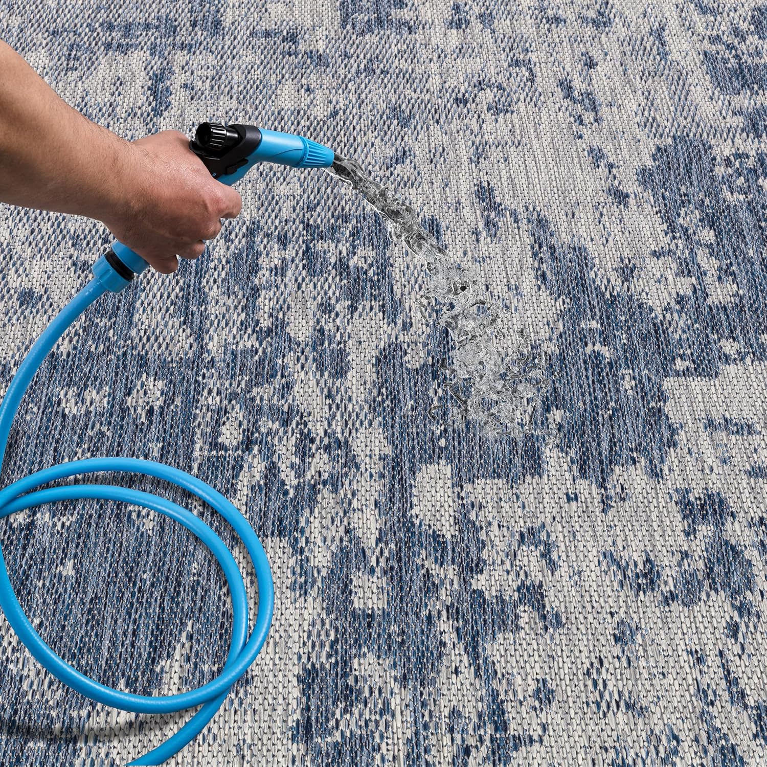 Keen Home Design Terrace Outdoor Area Rug - 12x15 Washable Indoor/Outdoor Rug for Patio, Kitchen, Balcony, Beach, Garden, Deck and Porch, Size: 12'x15'