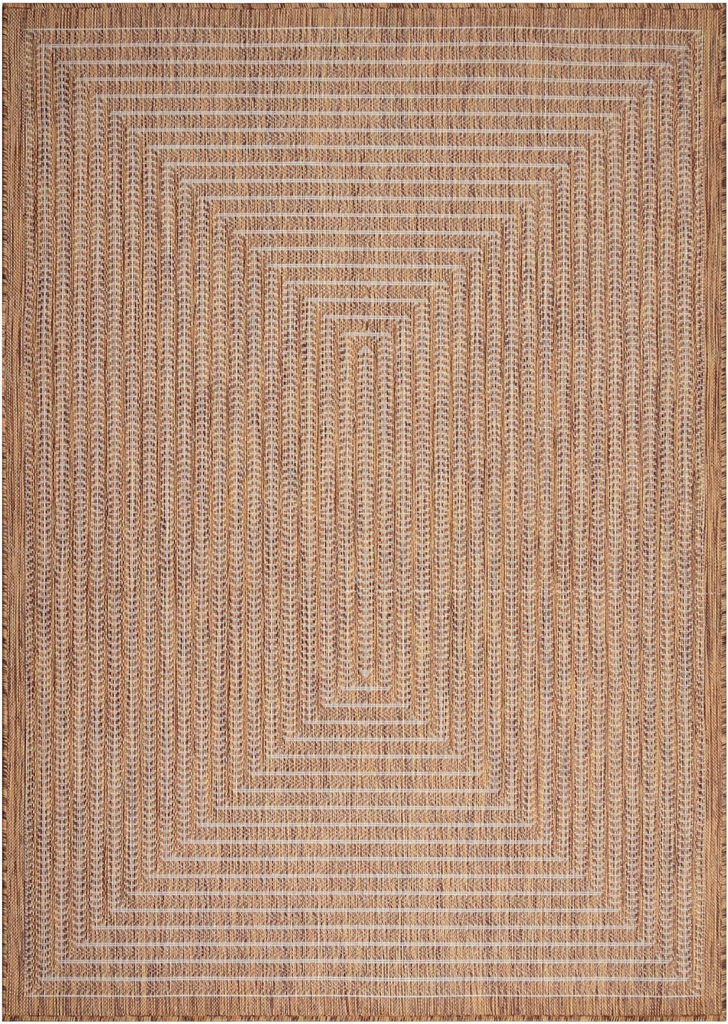 Adiva Rugs Outdoor Indoor Area Rug, Weather Resistant, Easy to Clean, Stain Resistant Floor Mat for Dining Room, Backyard, Deck, Patio (Wooden, 5' x 7')