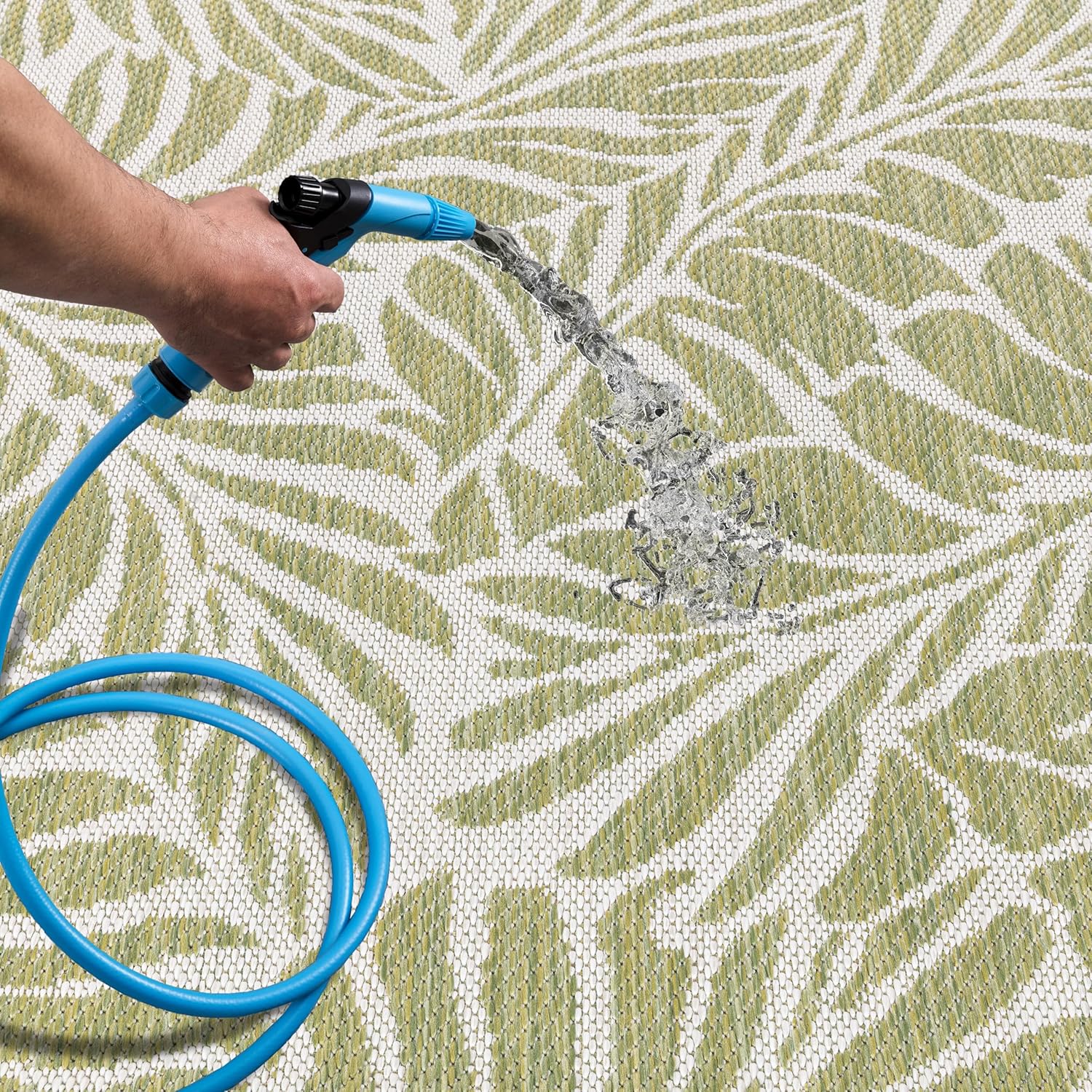 Keen Home Design Terrace Outdoor Area Rug - 12x15 Washable Indoor/Outdoor Rug for Patio, Kitchen, Balcony, Beach, Garden, Deck and Porch, Size: 12'x15'