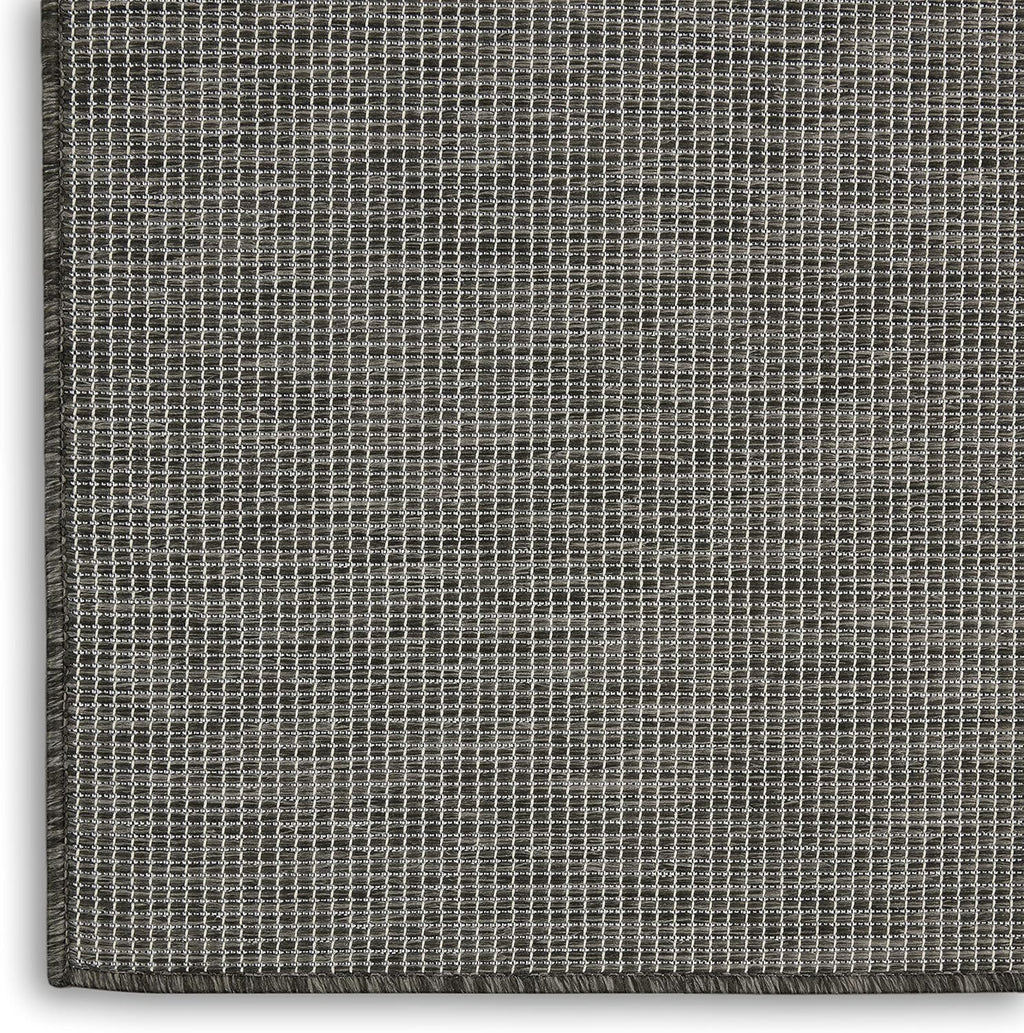 Nourison Positano Indoor/Outdoor Charcoal 3' x 5' Area Rug, Easy Cleaning, Non Shedding, Bed Room, Living Room, Dining Room, Backyard, Deck, Patio (3x5)
